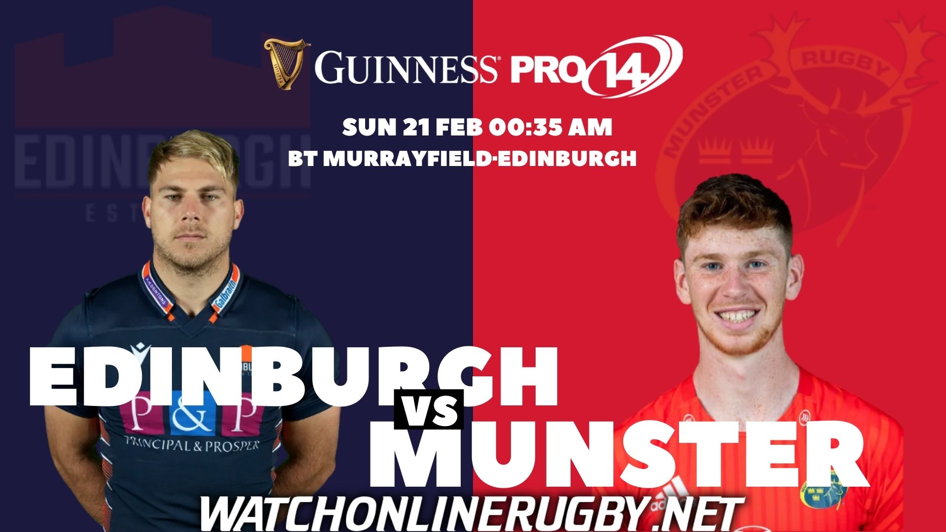 Watch Edinburgh Vs Munster Rugby Live