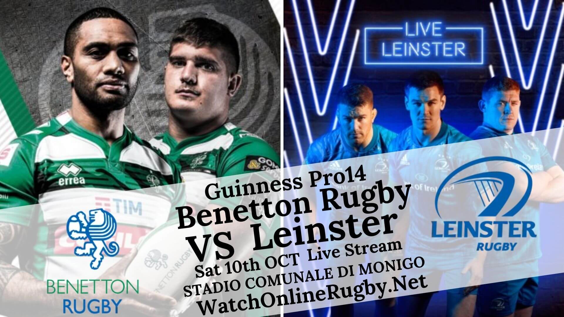 Benetton VS Leinster Live Online