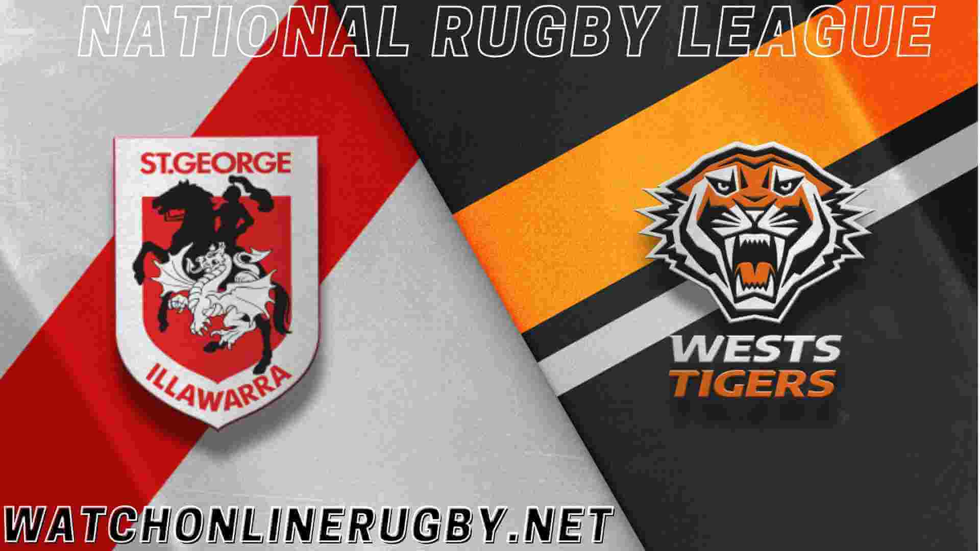 Dragons Vs Wests Tigers NRL Live