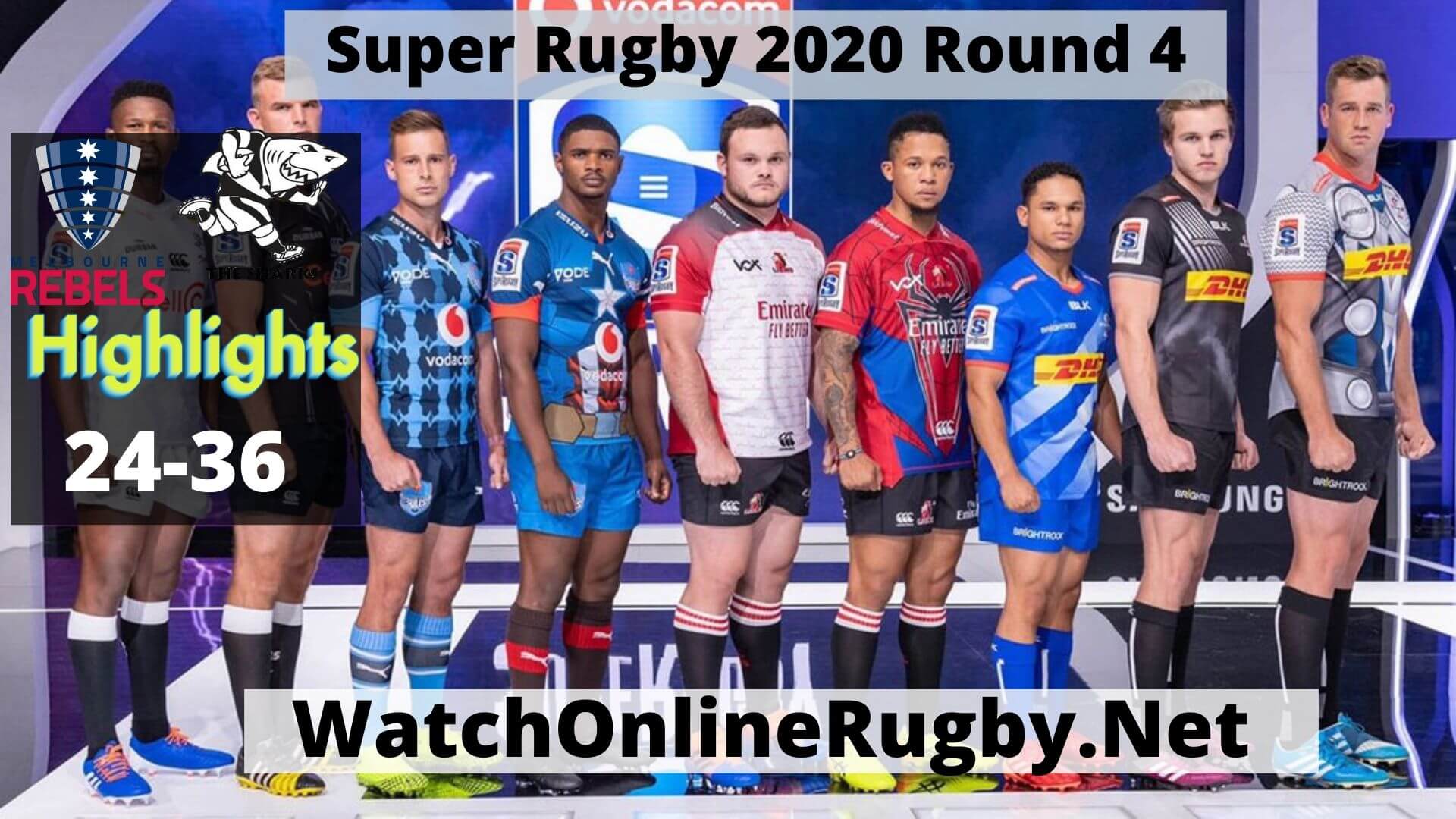 Rebels Vs Sharks Highlights 2020 Super Rugby Rd 4