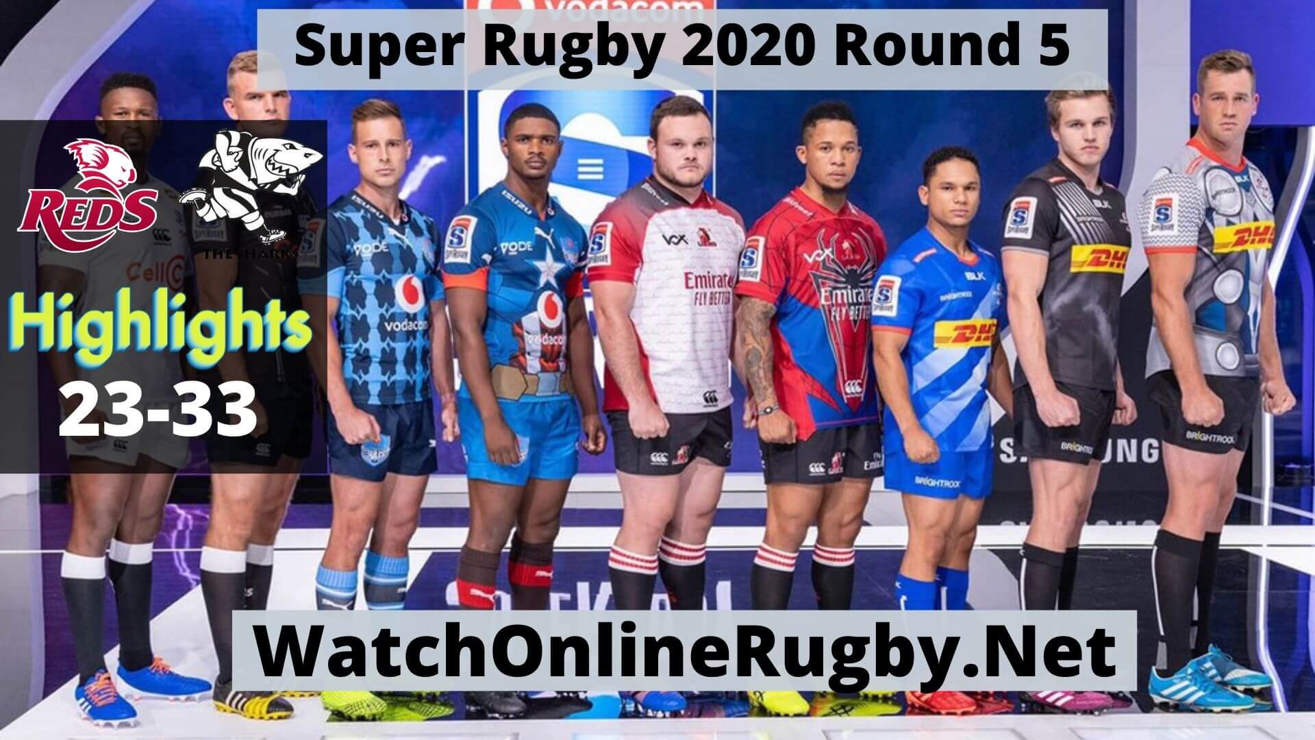 Reds Vs Sharks Highlights 2020 Super Rugby Rd 5
