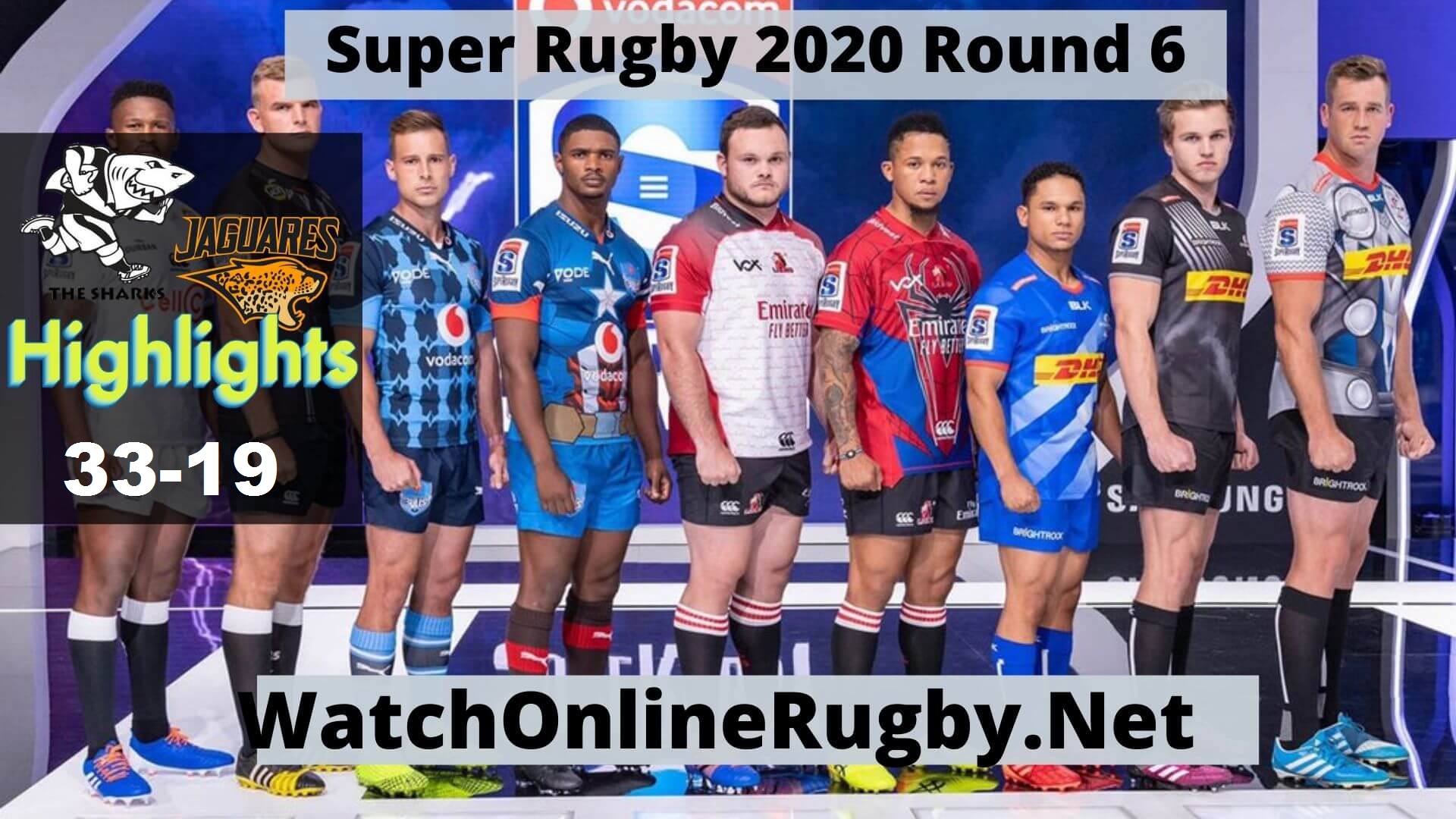 Sharks Vs Jaguares Highlights 2020 Super Rugby Rd 6