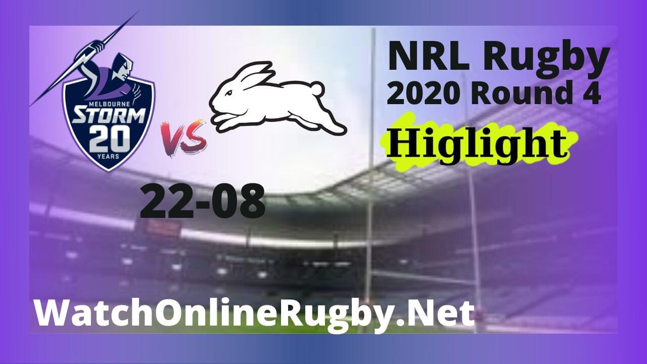 Rabbitohs Vs Storm Highlights 2020 Round 4 NRL Rugby