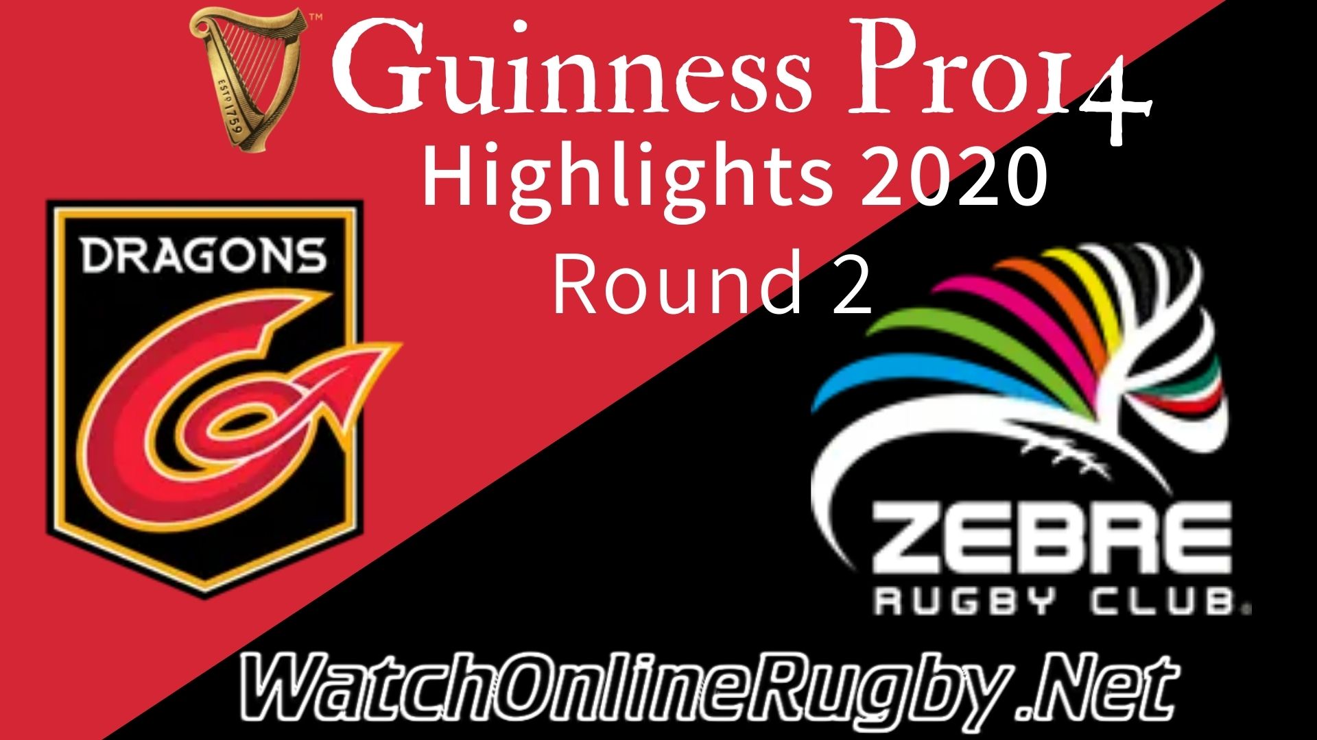 Dragons vs Zebre RD 2 Highlights 2020