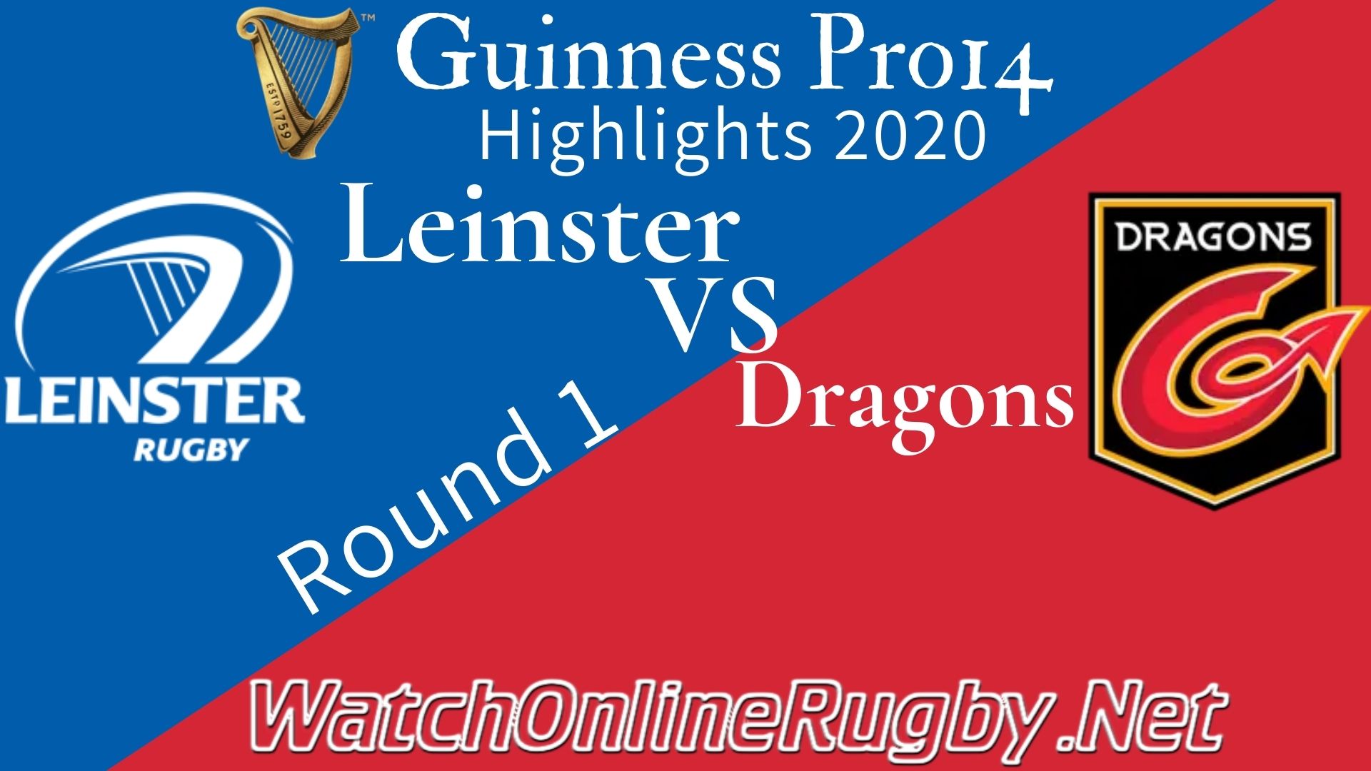 Leinster vs Dragons RD 1 Highlights 2020