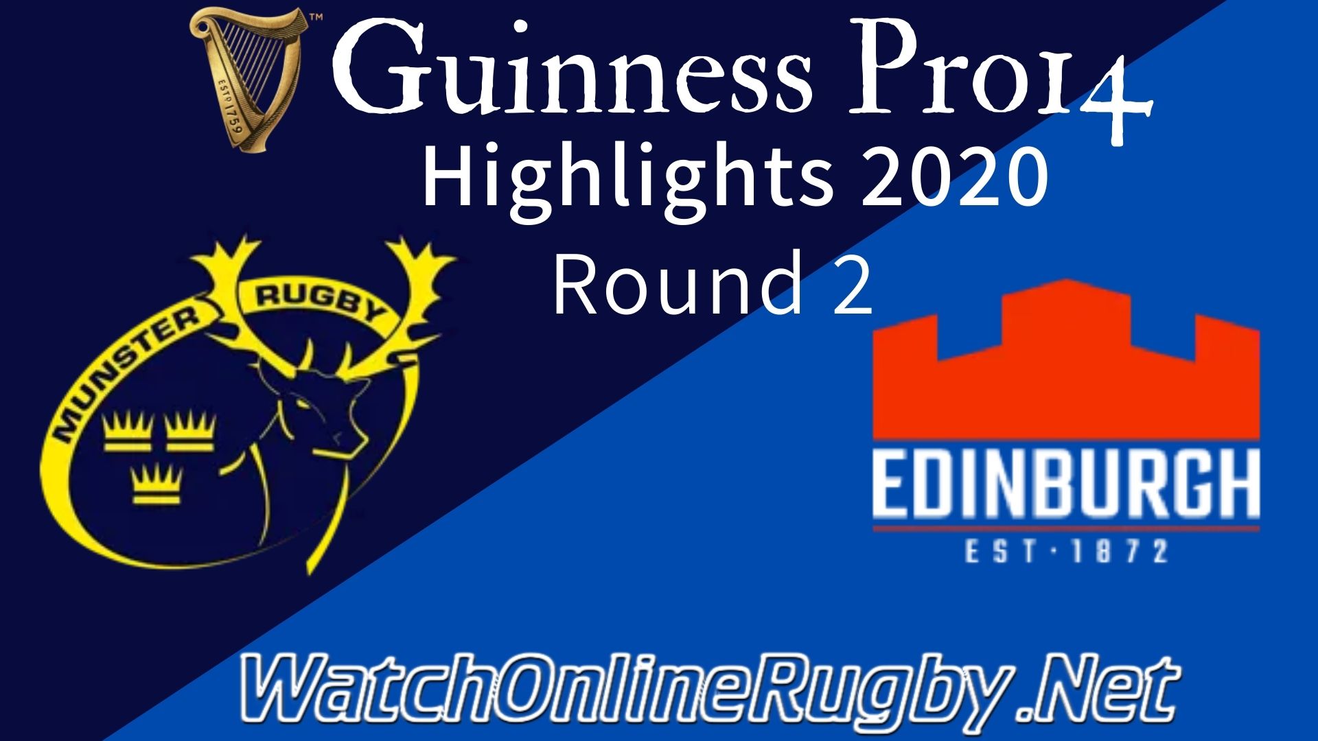 Munster vs Edinburgh RD 2 Highlights 2020