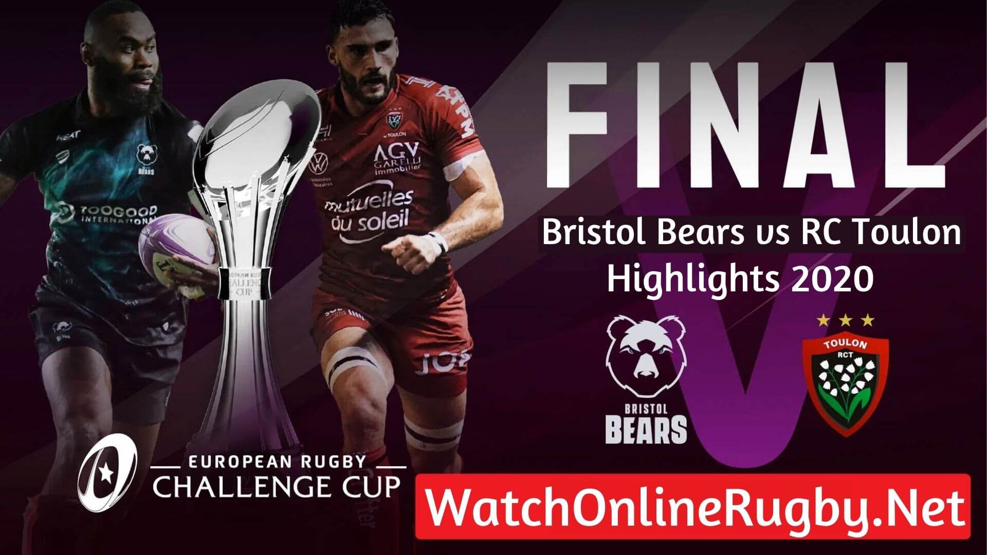 Bristol Bears vs RC Toulon Highlights 2020 European Rugby Challange Cup 