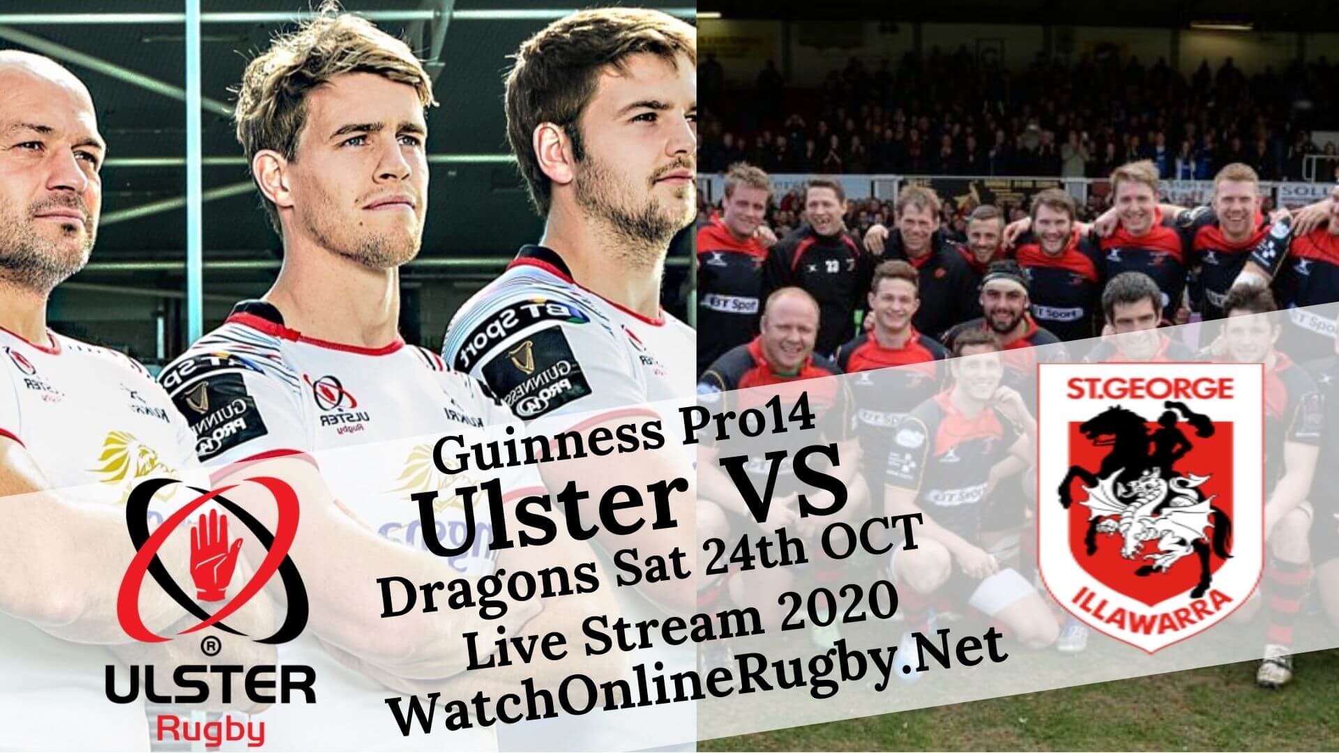 Ulster Vs Dragons Guinness PRO14 2020