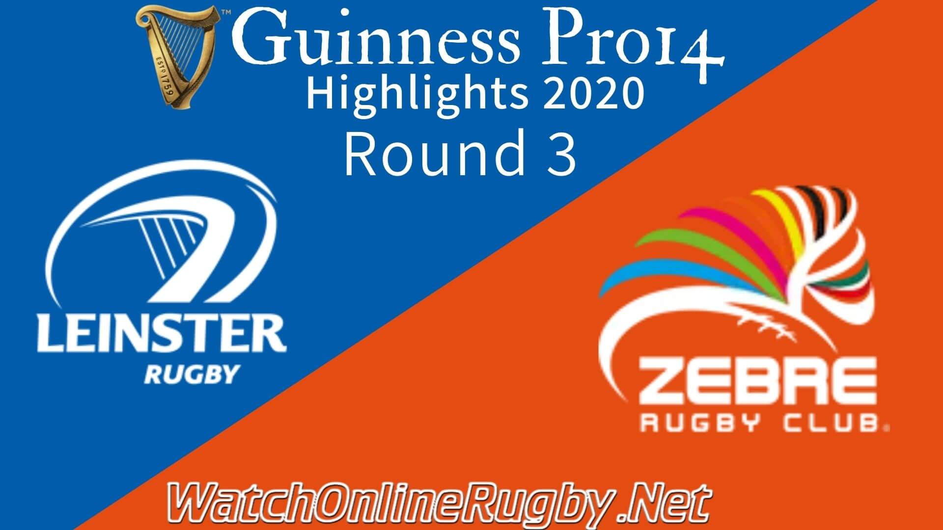 Leinster Vs Zebre Guinness PRO14 2020
