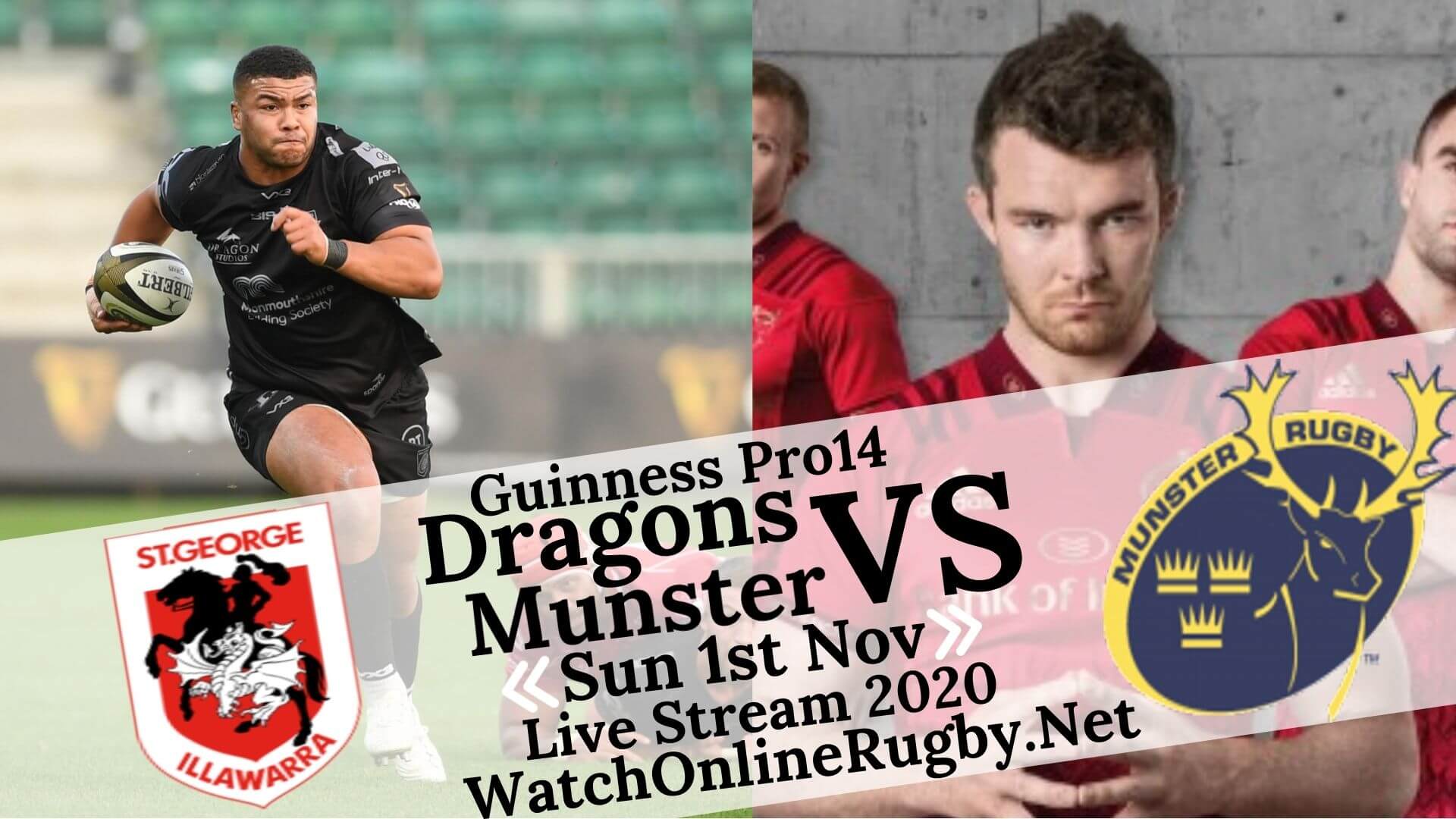 Dragons Vs Munster Guinness PRO14 2020