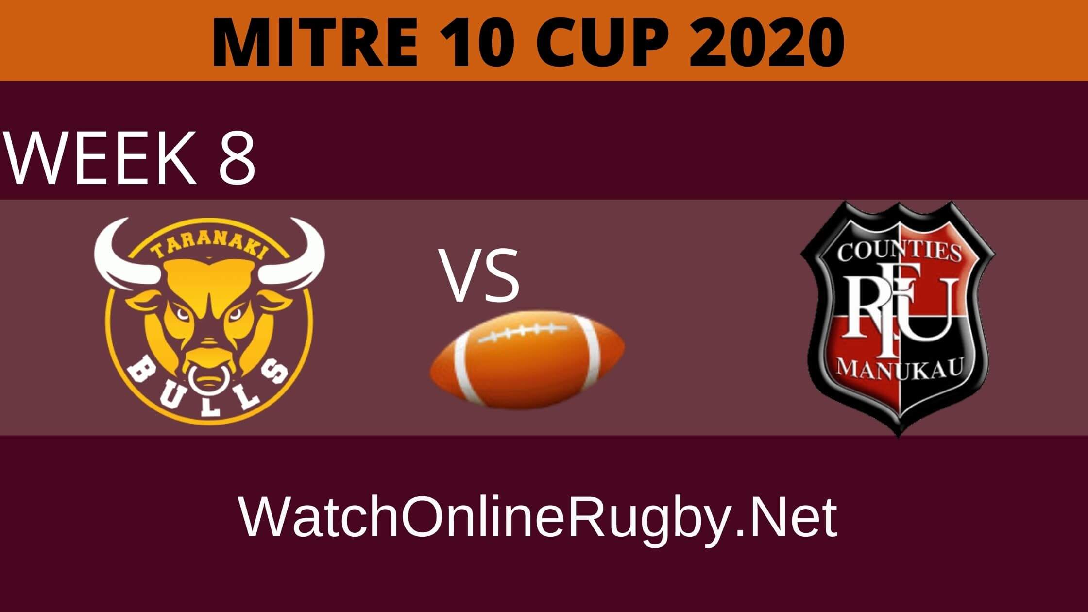 Taranaki Vs Counties Manukau Mitre 10 Cup 2020 Week 8