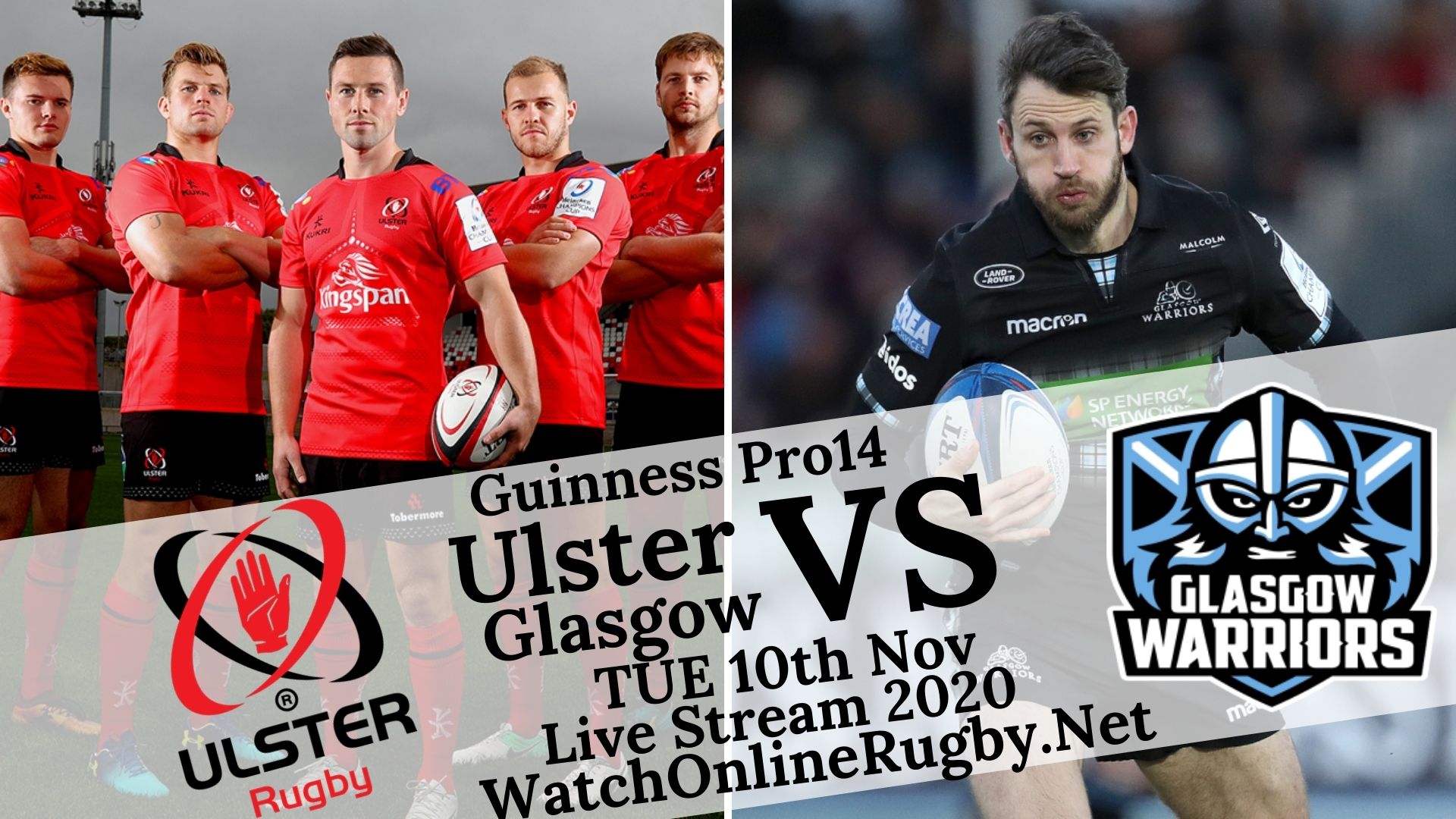 Ulster Vs Glasgow Warriors Guinness Pro 14 2020