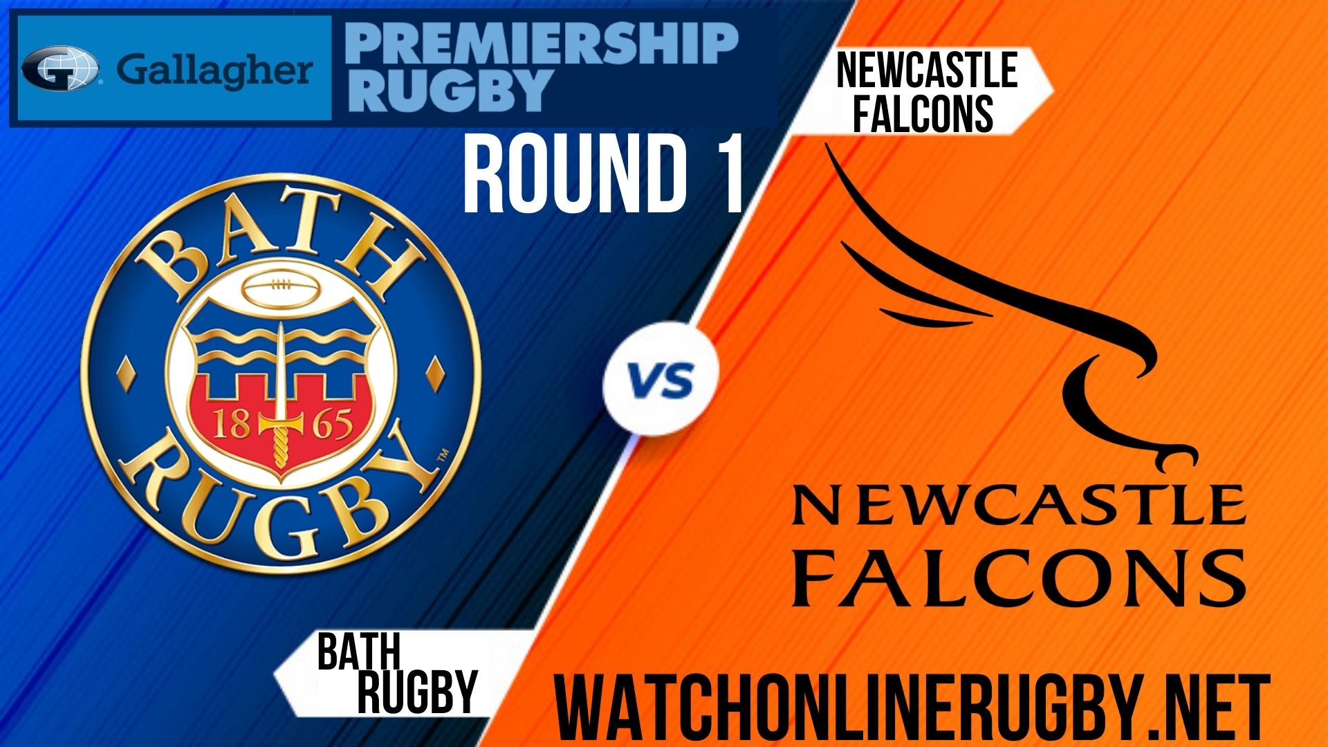 Bath Rugby vs Newcastle Falcons Premiership Rugby 2020 RD 1