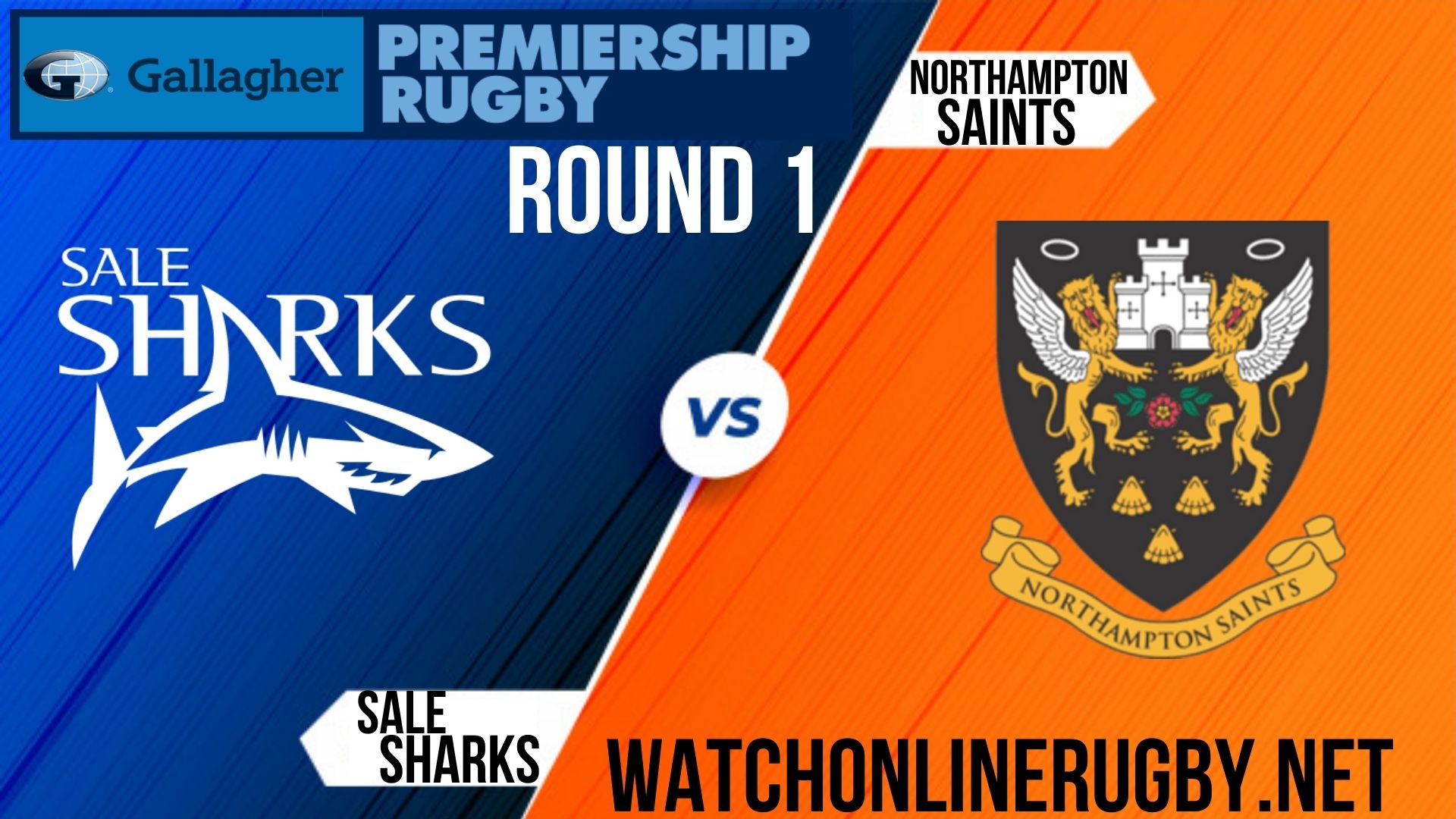 Sale Sharks vs Northampton Saints Premiership Rugby 2020 RD 1
