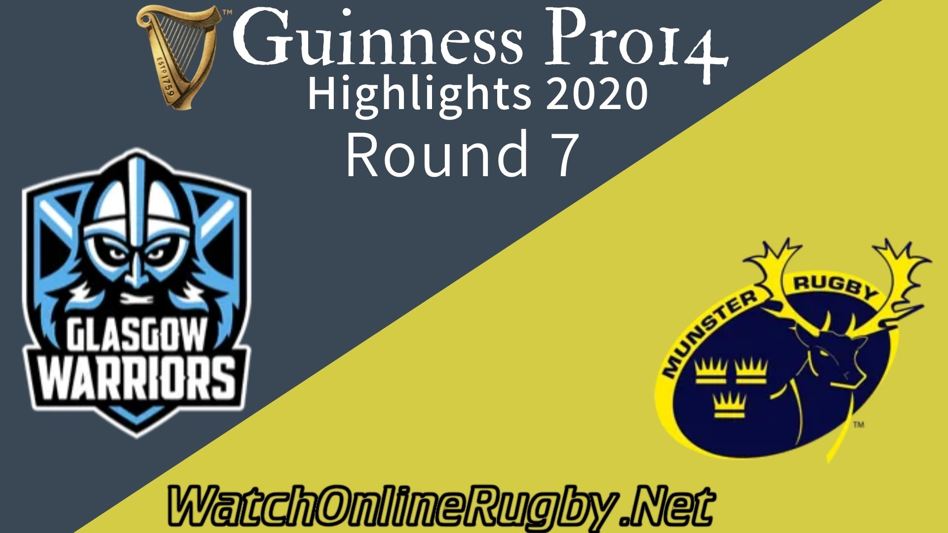 Glasgow Warriors vs Munster Guinness PRO14 2020