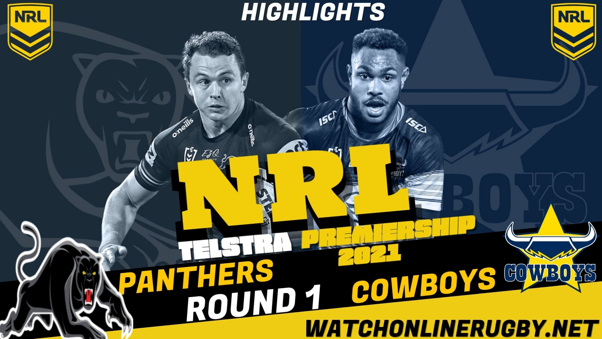 Panthers Vs Cowboys Highlights RD 1 NRL Rugby