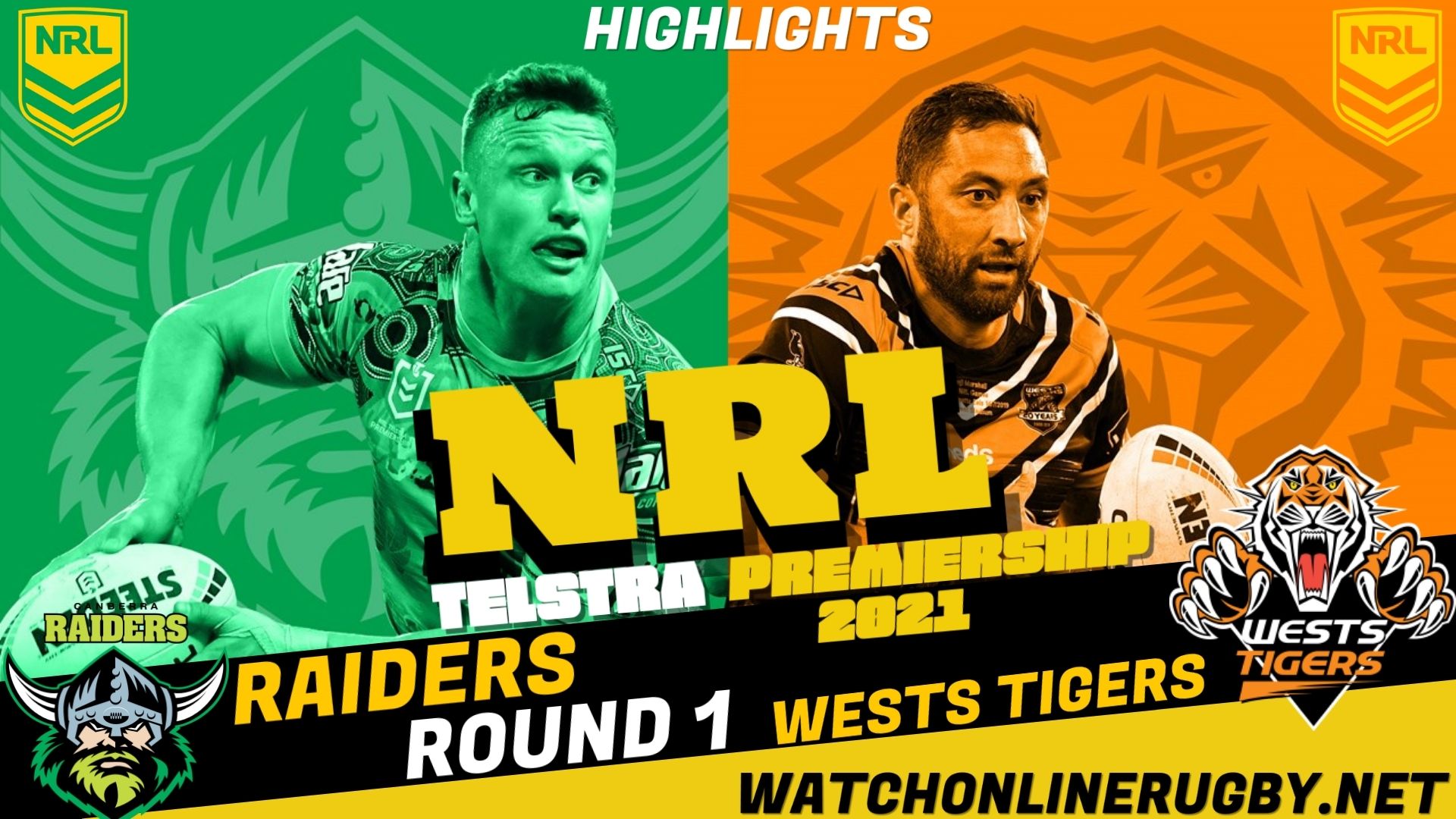 Raiders Vs Wests Tigers Highlights RD 1 NRL Rugby