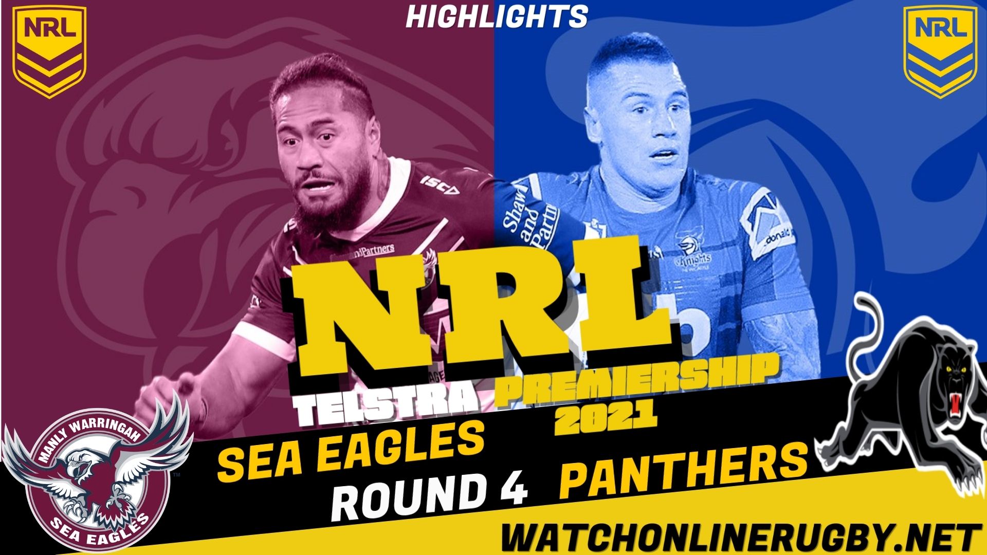 Sea Eagles Vs Panthers Highlights RD 4 NRL Rugby