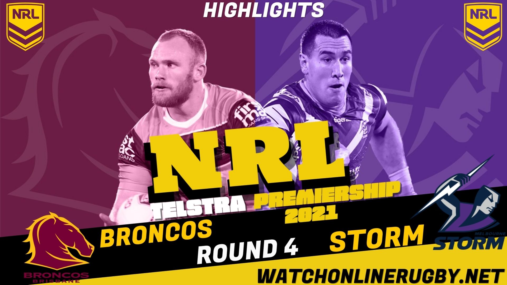 Storm Vs Broncos Highlights RD 4 NRL Rugby