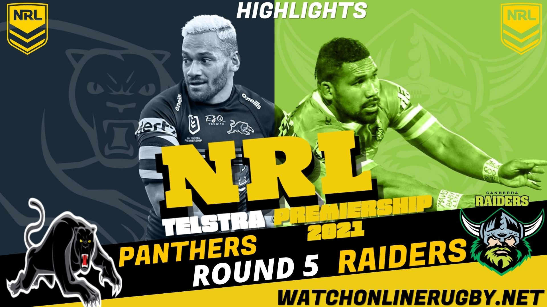 Panthers Vs Raiders Highlights RD 5 NRL Rugby