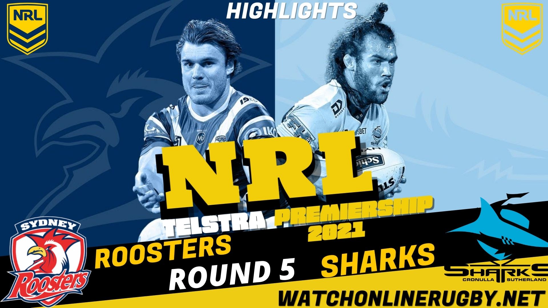 Roosters Vs Sharks Highlights RD 5 NRL Rugby