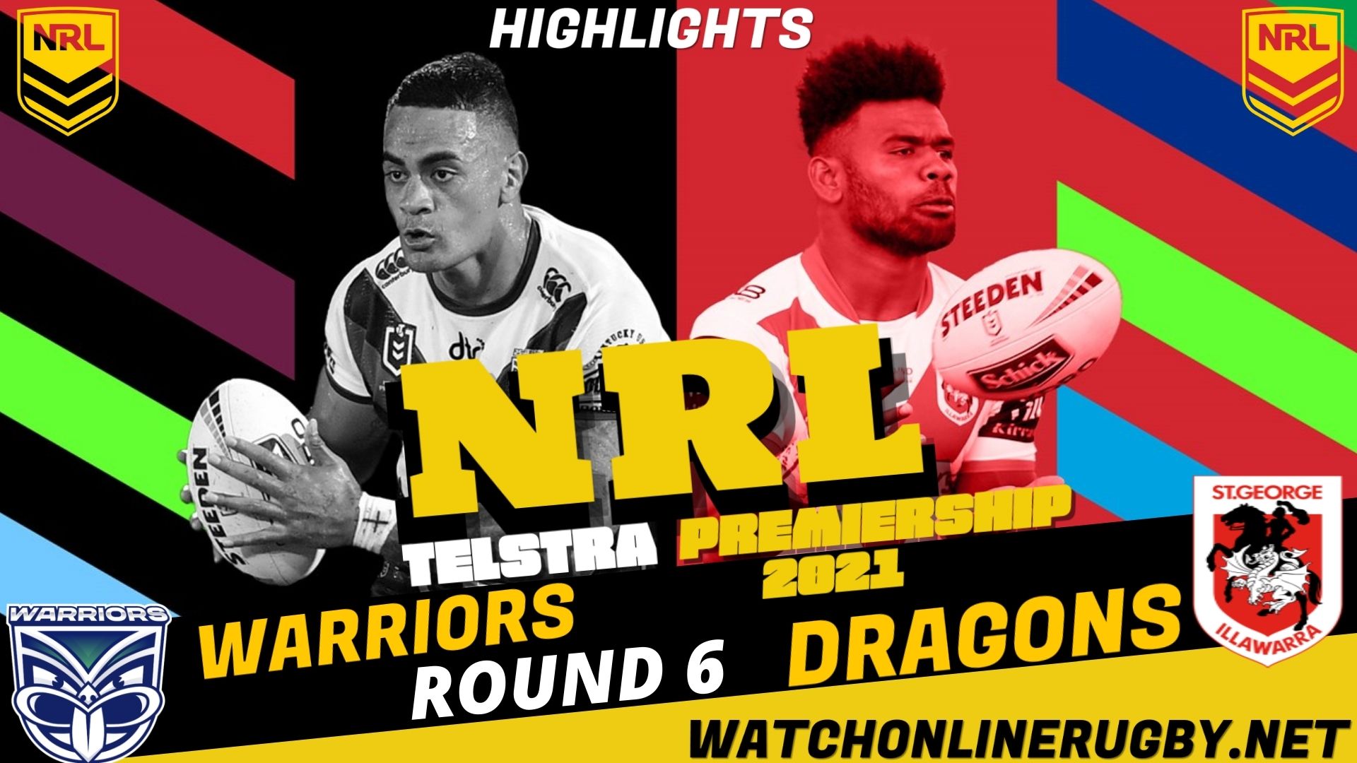 Dragons Vs Warriors Highlights RD 6 NRL Rugby