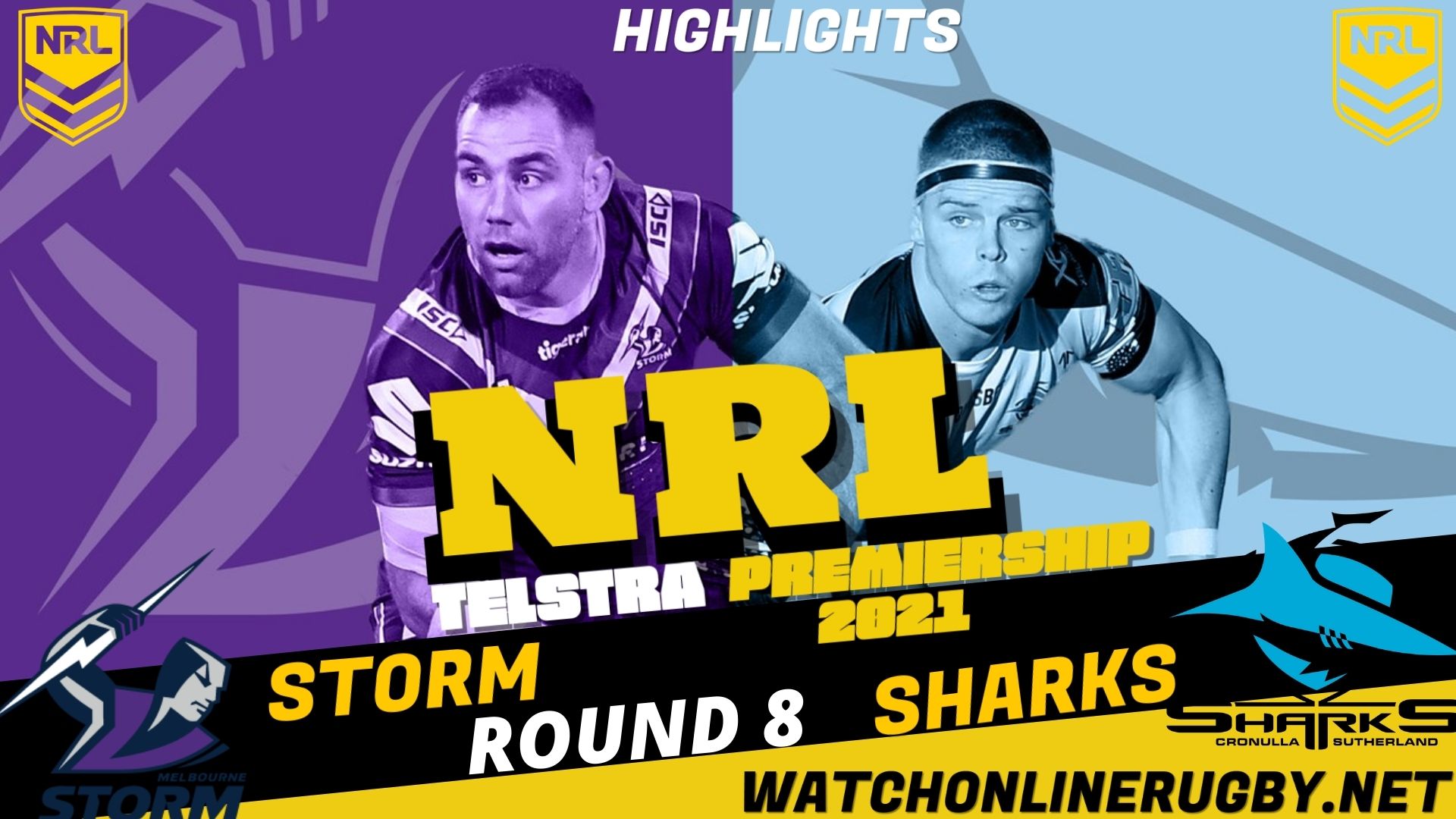 Storm Vs Sharks Highlights RD 8 NRL Rugby