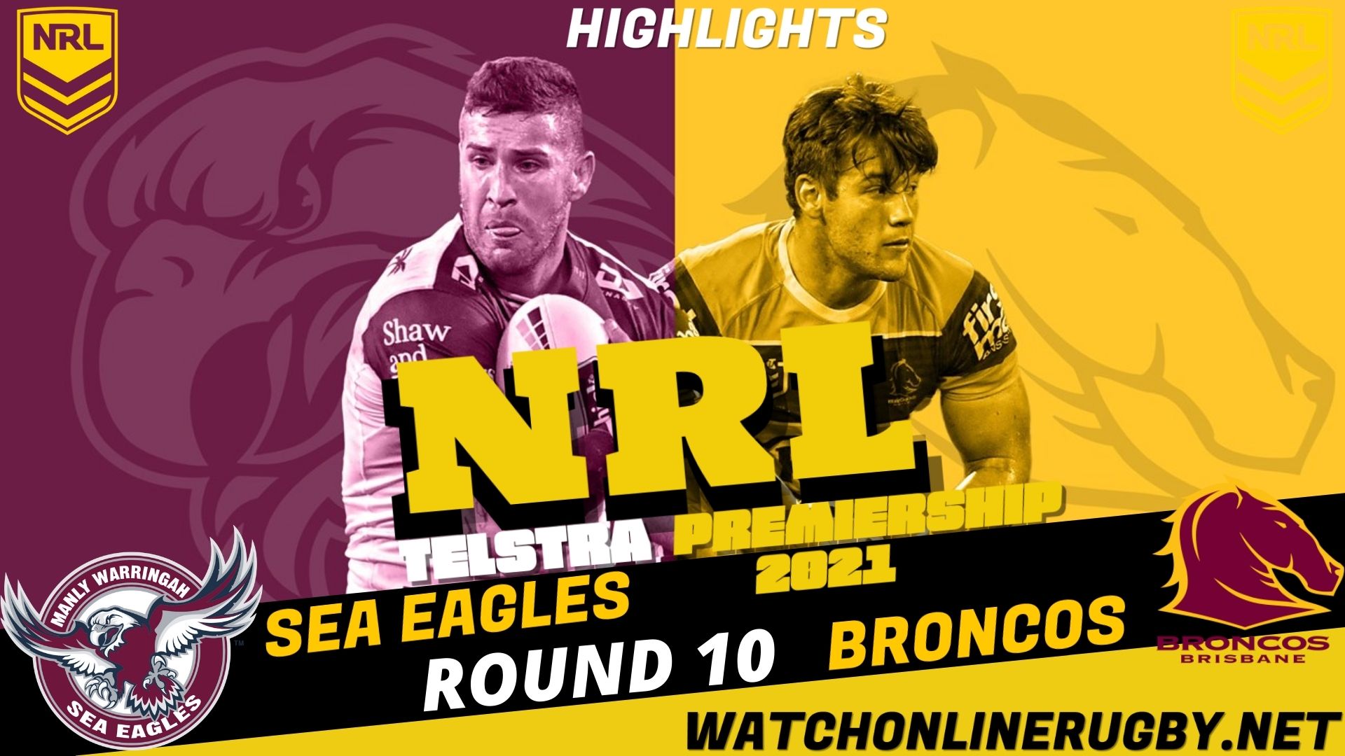Sea Eagles Vs Broncos Highlights RD 10 NRL Rugby