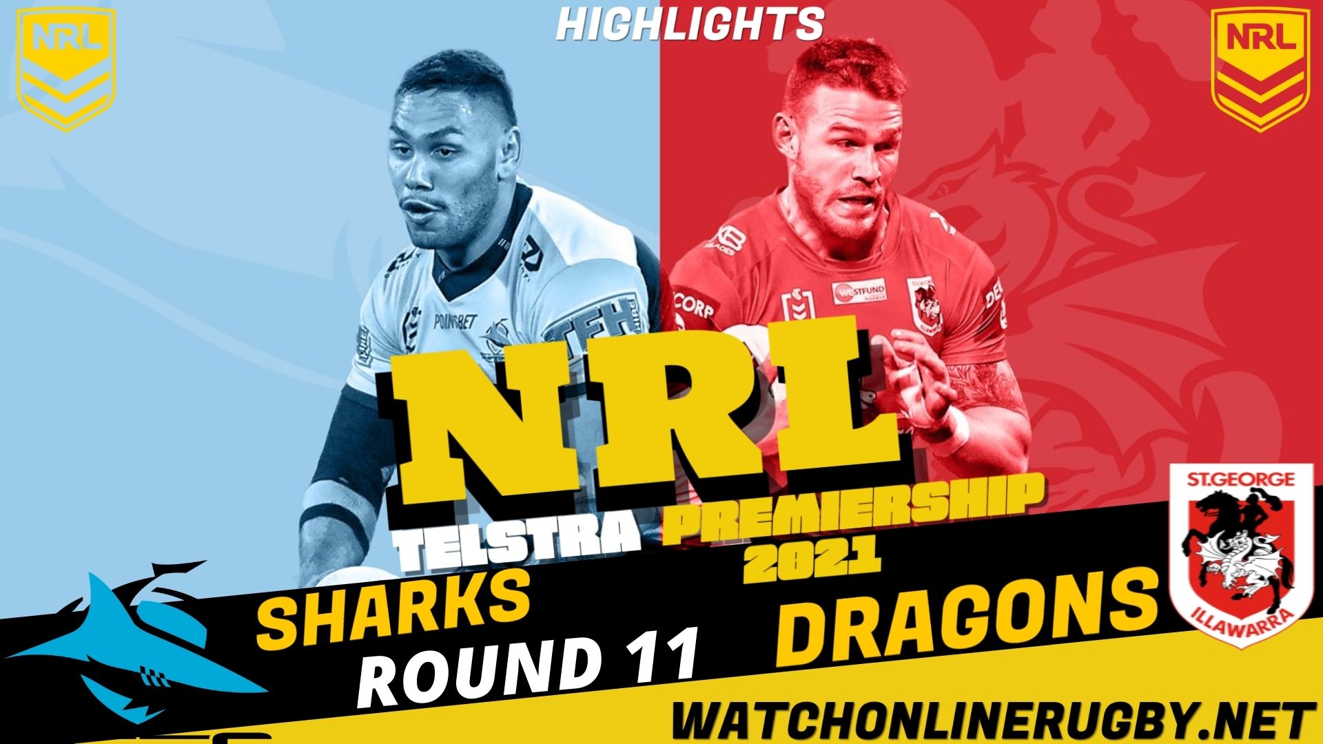 Sharks Vs Dragons Highlights RD 11 NRL Rugby