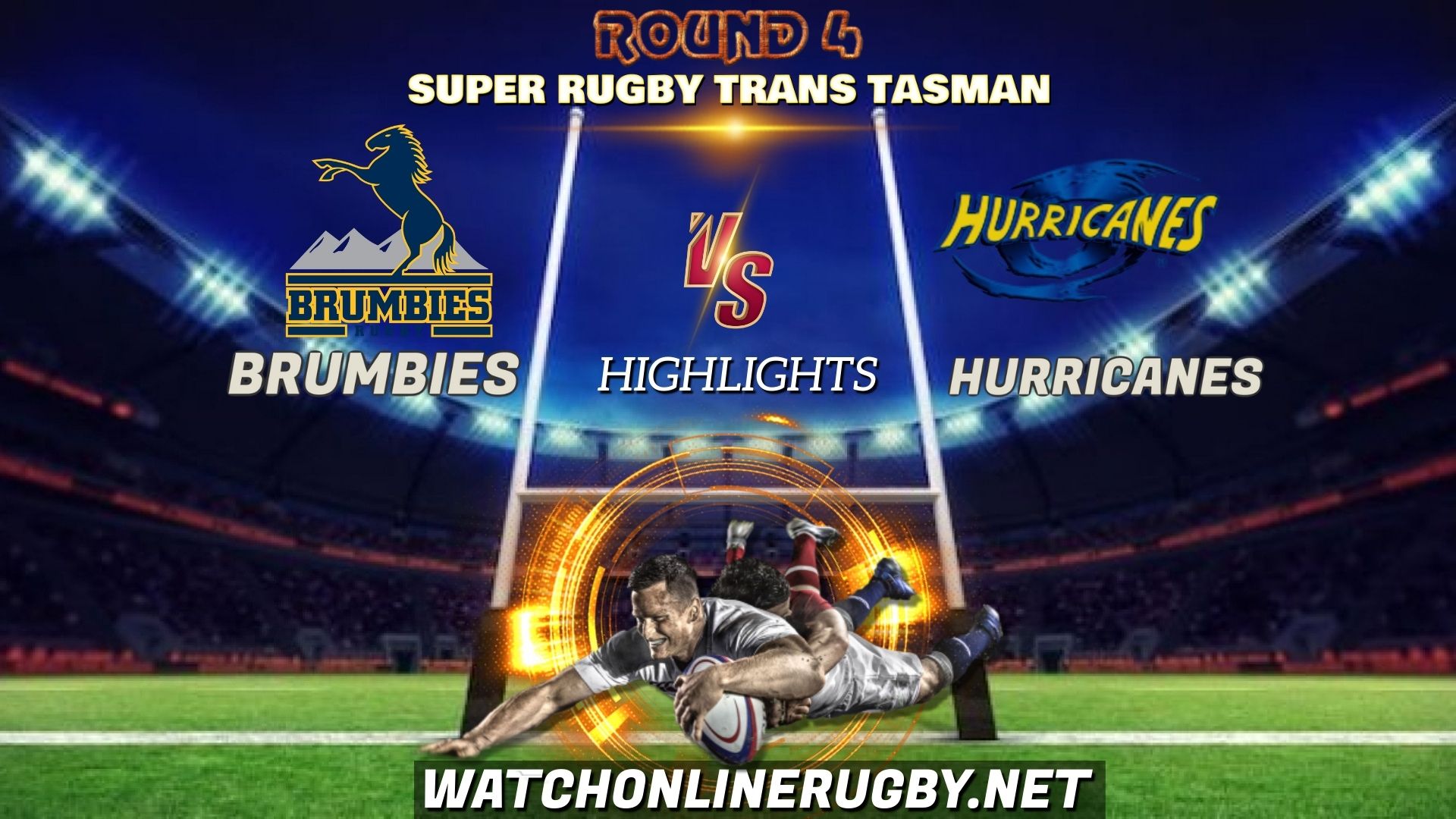 Brumbies Vs Hurricanes Super Rugby Trans Tasman 2021 RD 4