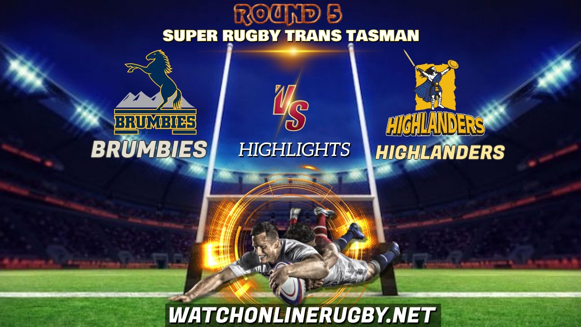 Brumbies Vs Highlanders Super Rugby Trans Tasman 2021 RD 5
