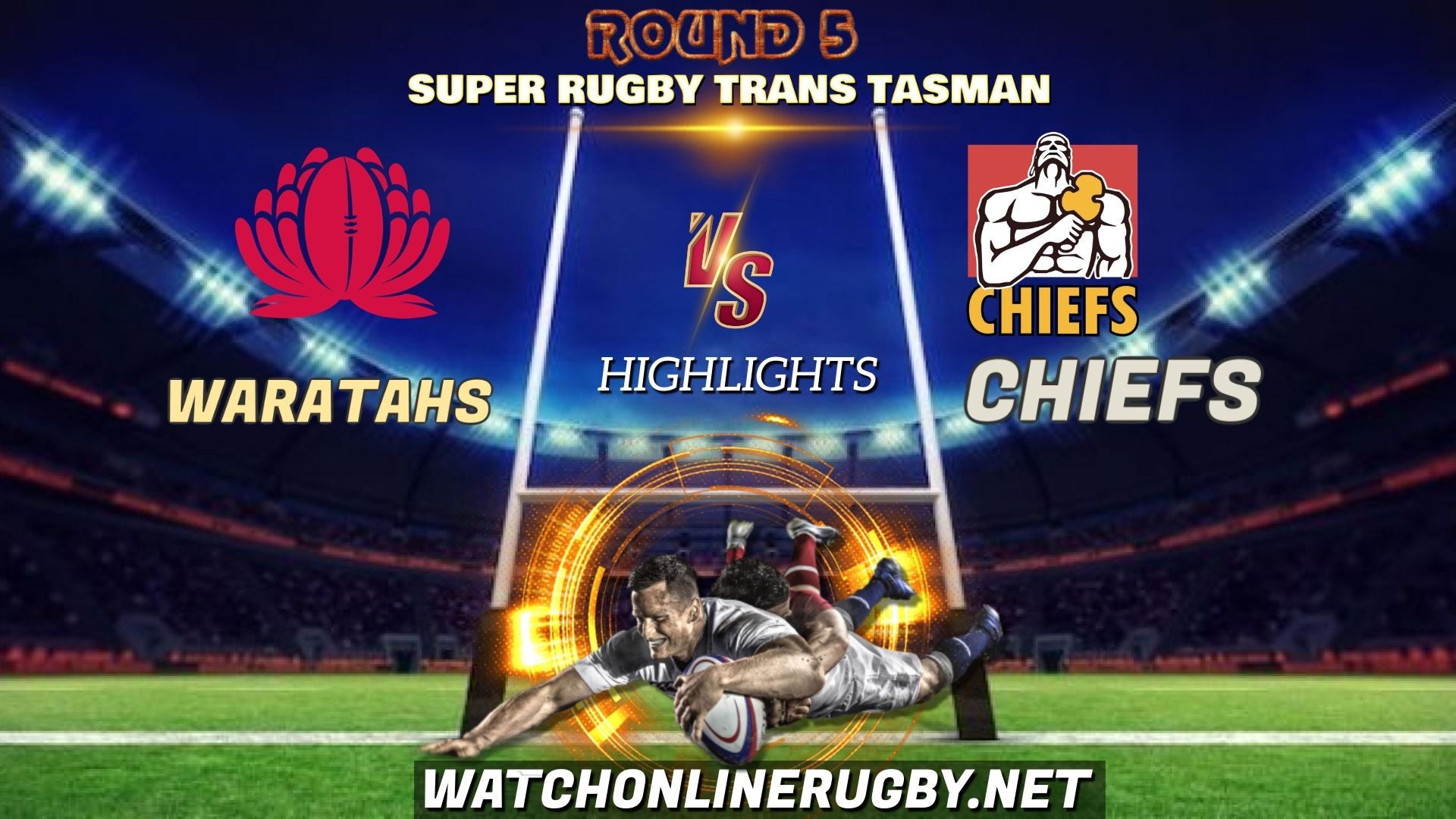 Waratahs Vs Chiefs Super Rugby Trans Tasman 2021 RD 5