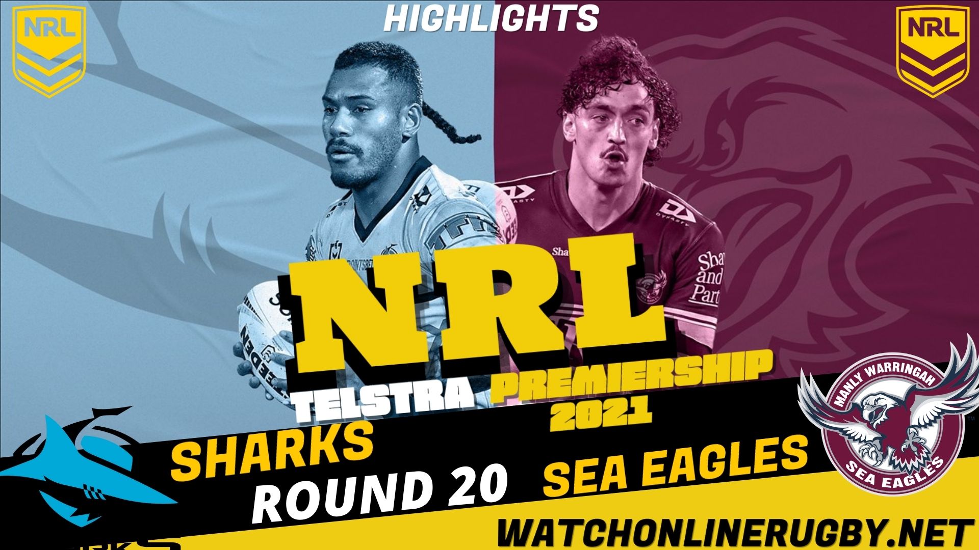 Sharks Vs Sea Eagles Highlights RD 20 NRL Rugby
