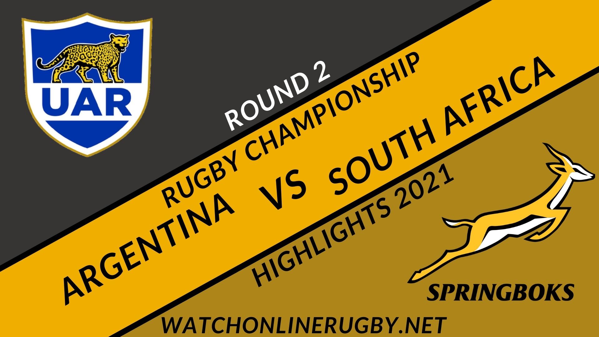 Argentina Vs South Africa Rugby Championship 2021 RD 2