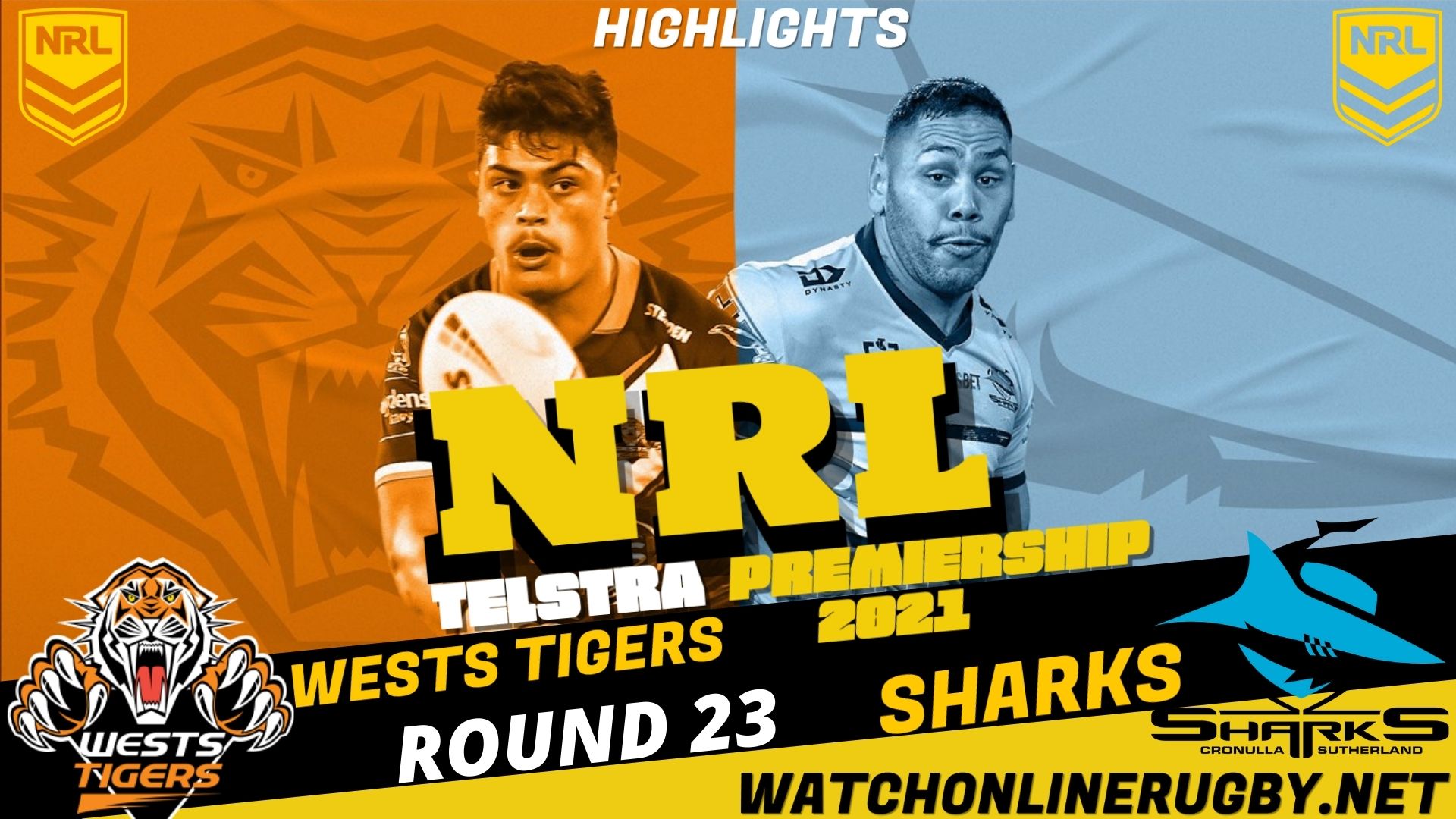 Wests Tigers Vs Sharks Highlights 2021 RD 23 NRL Rugby
