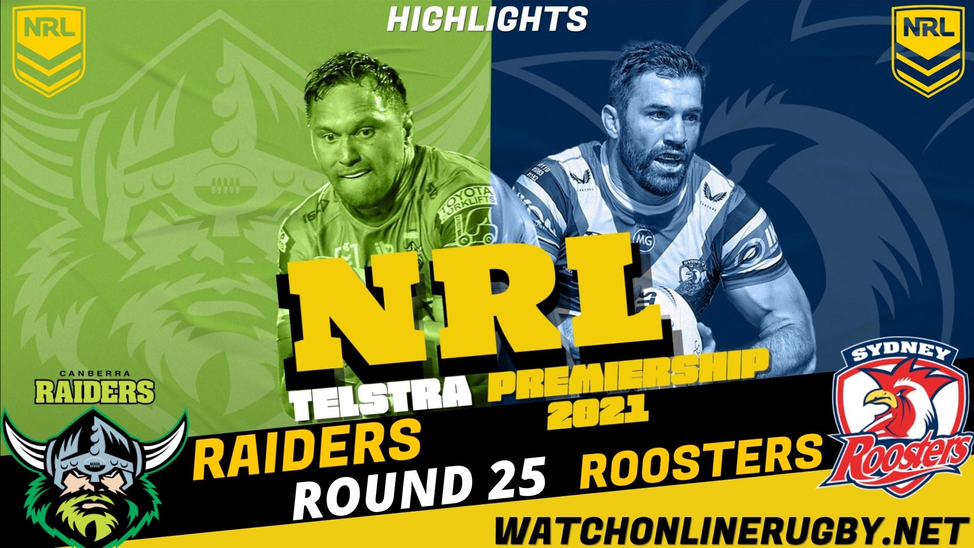 Raiders Vs Roosters Highlights RD 25 NRL Rugby