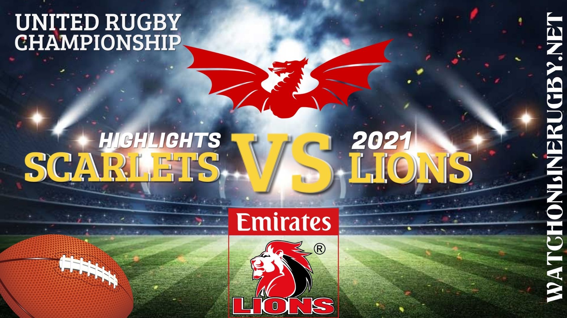 Scarlets Vs Lions United Rugby Championship 2021 RD 2