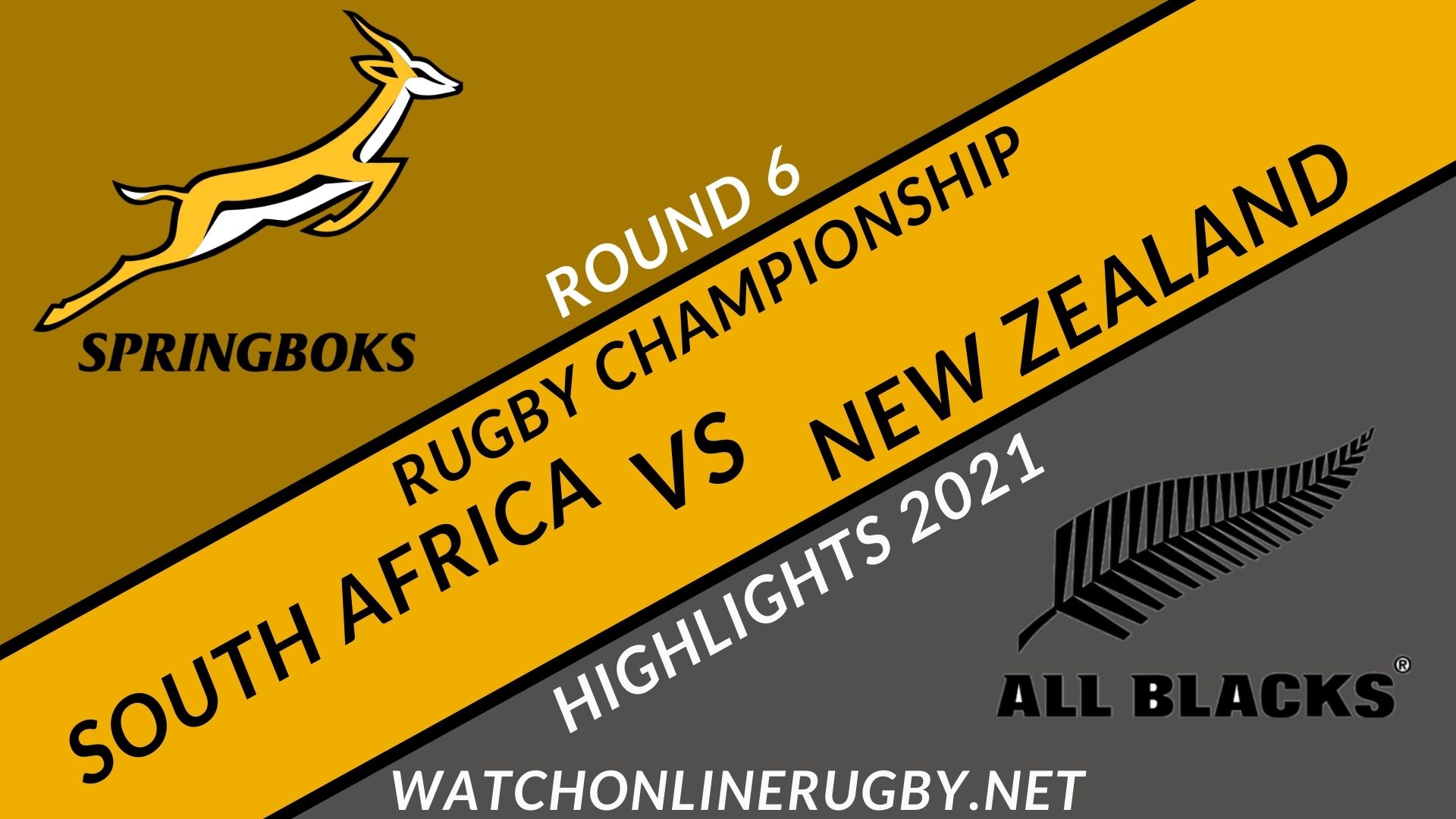 South Africa Vs New Zealand Rugby Championship 2021 RD 6
