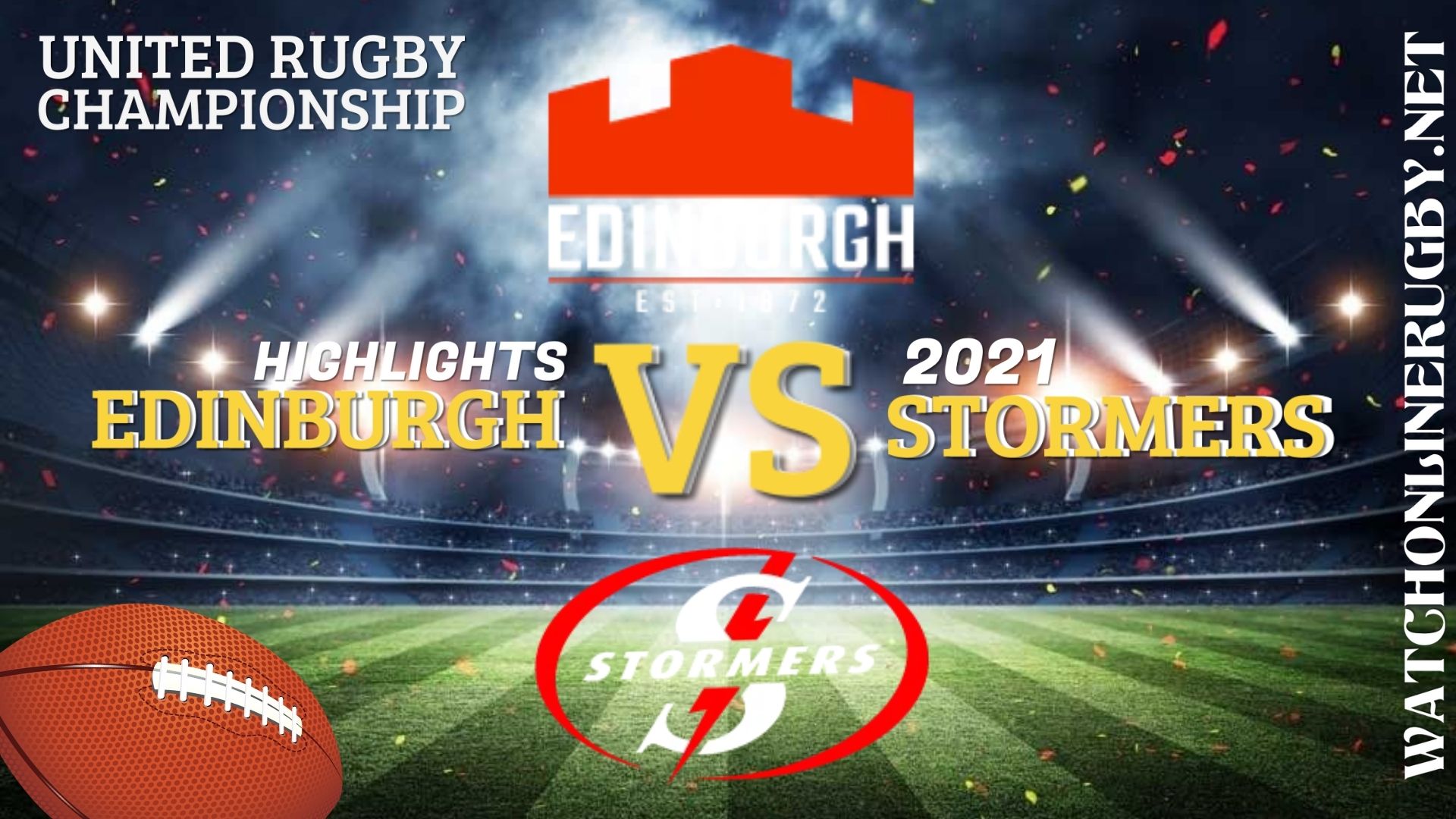 Edinburgh Vs Stormers United Rugby Championship 2021 RD 3