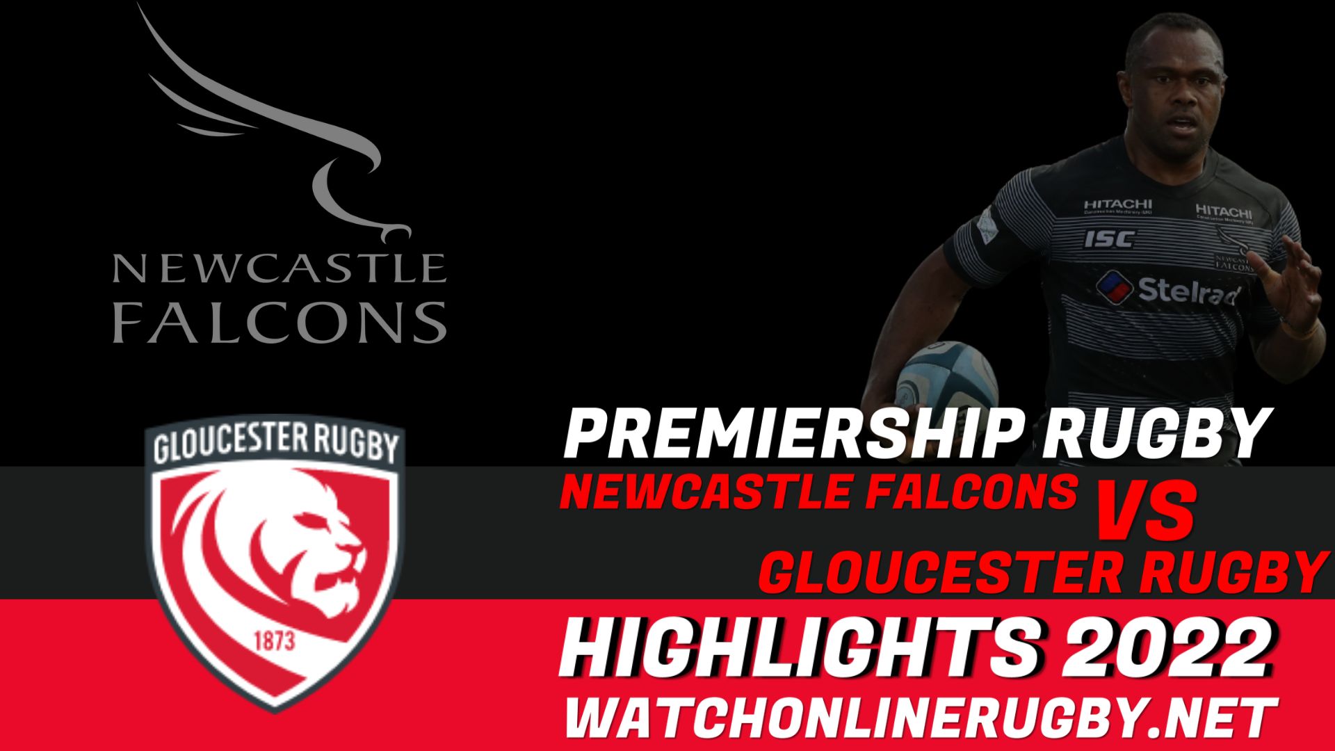 Newcastle Falcons Vs Gloucester Rugby Premiership Rugby 2022 RD 14