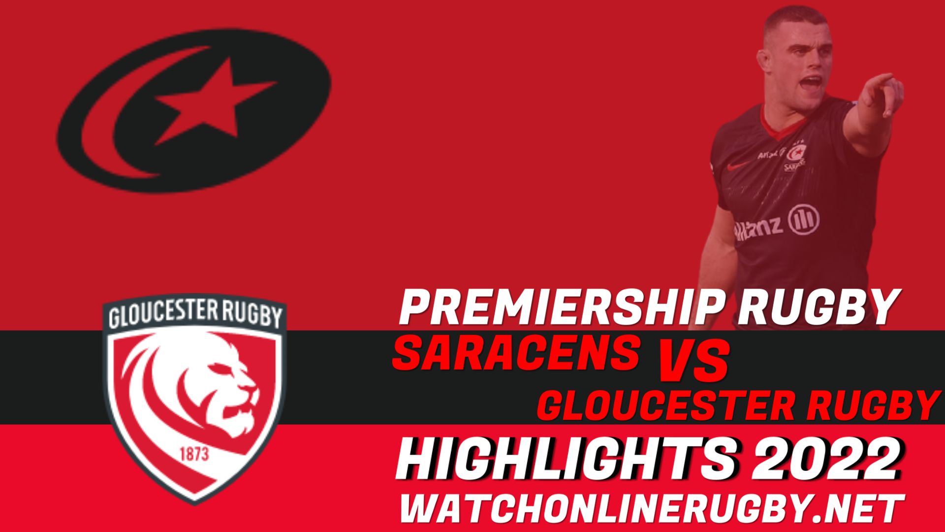 Saracens Vs Gloucester Rugby Premiership Rugby 2022 RD 13