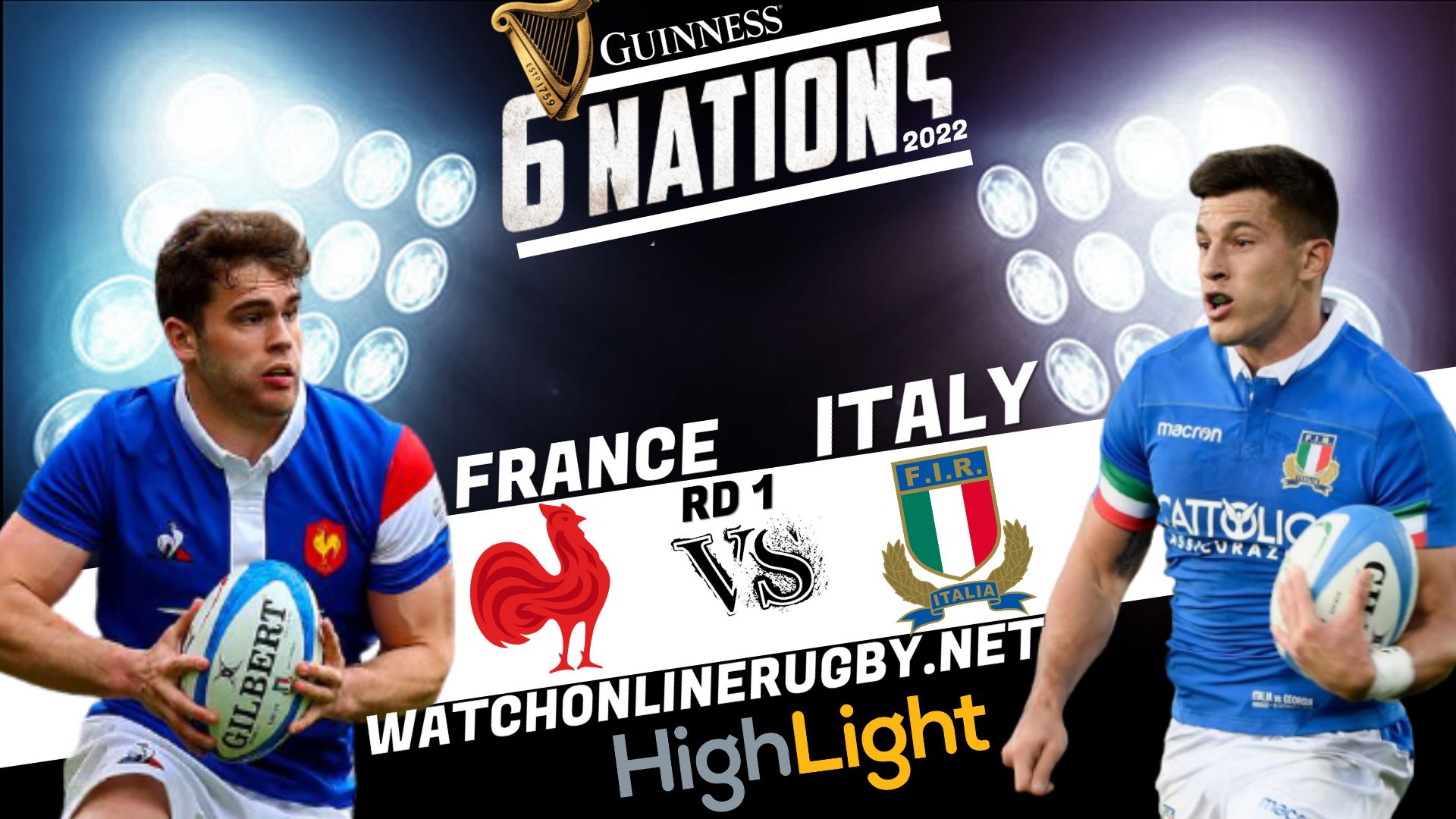 France Vs Italy Six Nation Rugby 2022 RD 1