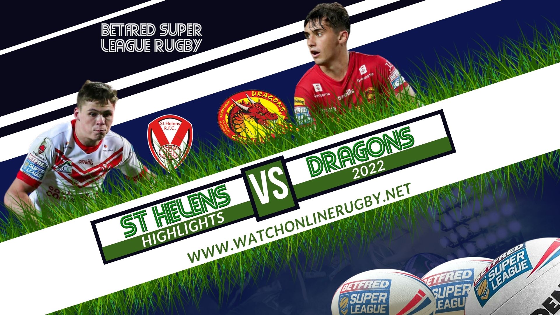 St Helens Vs Catalans Dragons Super League Rugby 2022 RD 1