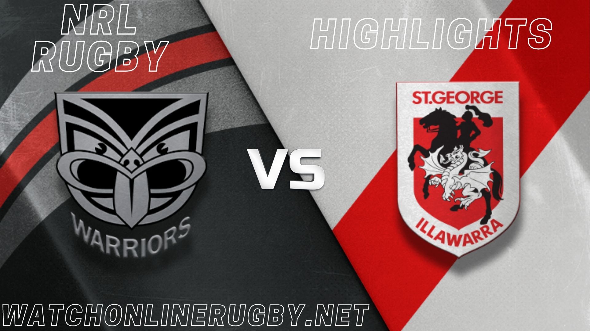 Warriors Vs Dragons Highlights RD 1 NRL Rugby