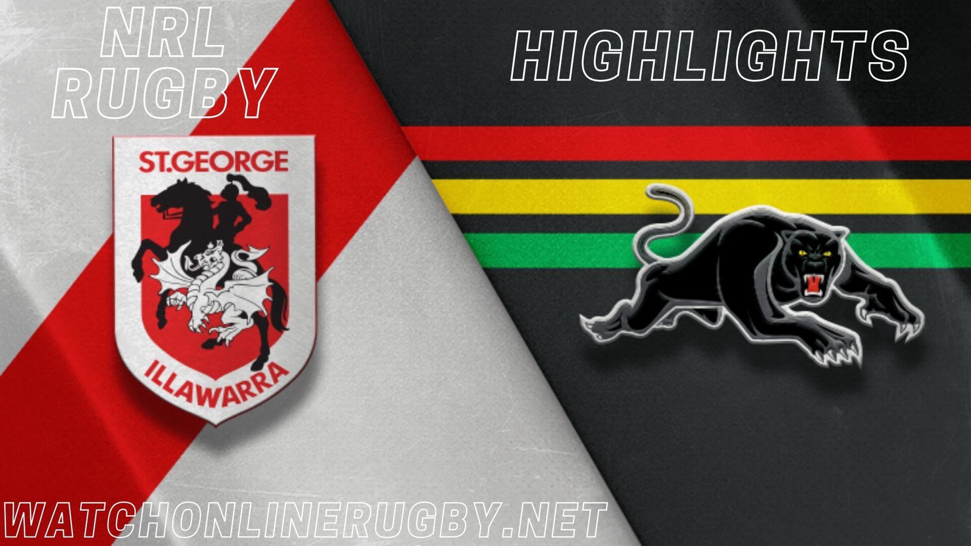 Dragons Vs Panthers Highlights RD 2 NRL Rugby