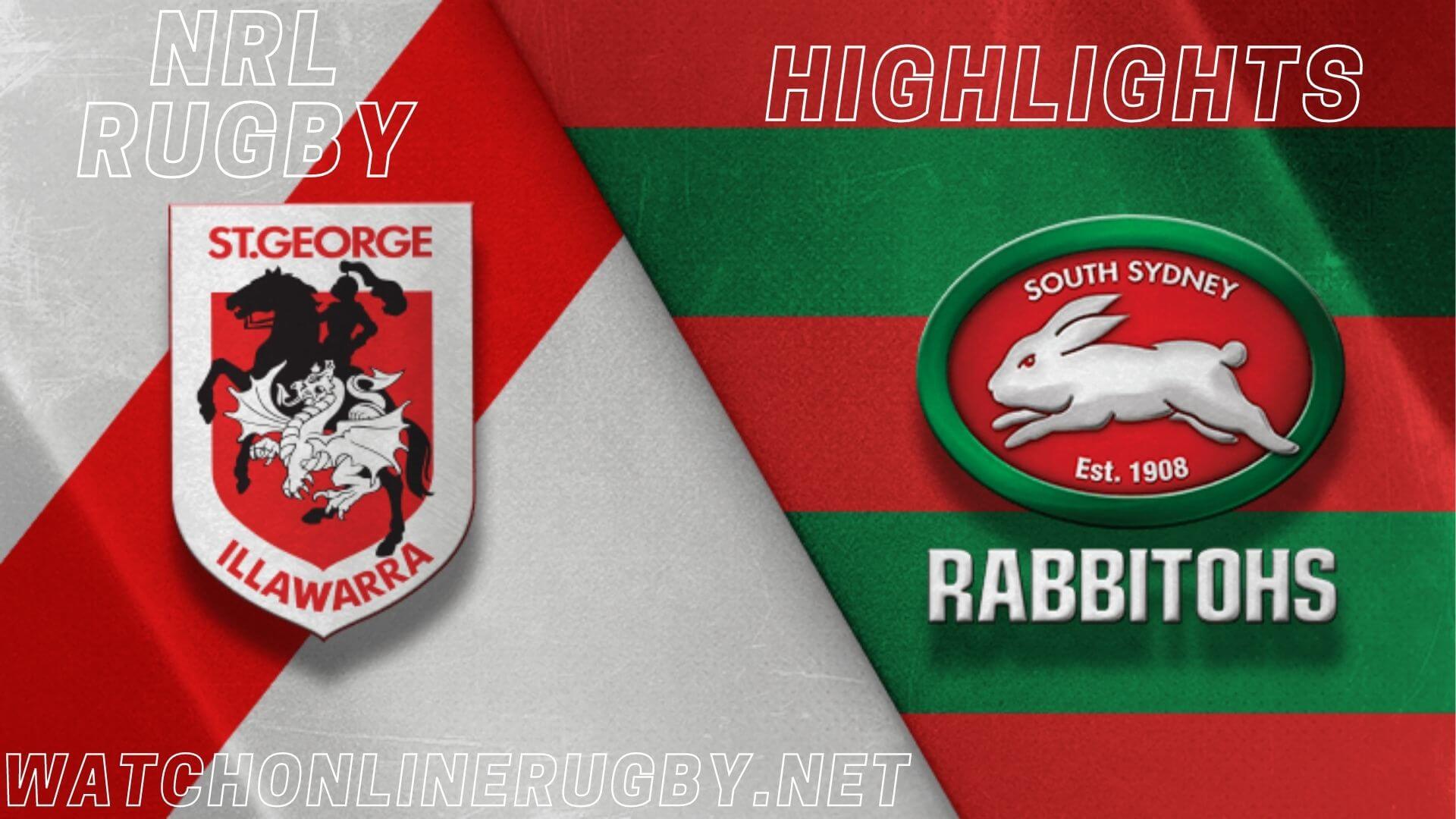 Dragons Vs Rabbitohs Highlights RD 15 NRL Rugby