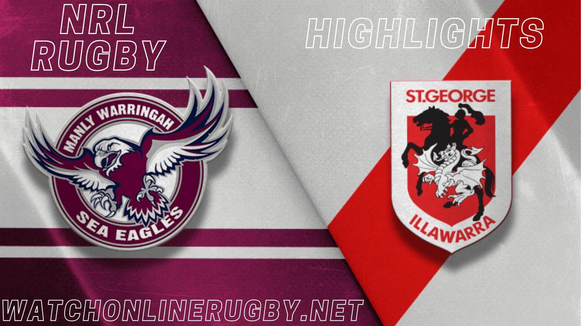 Dragons Vs Sea Eagles Highlights RD 19 NRL Rugby