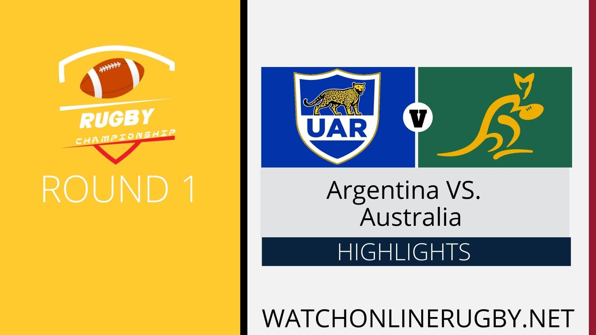 Argentina Vs Australia Rugby Championship 2022 RD 1