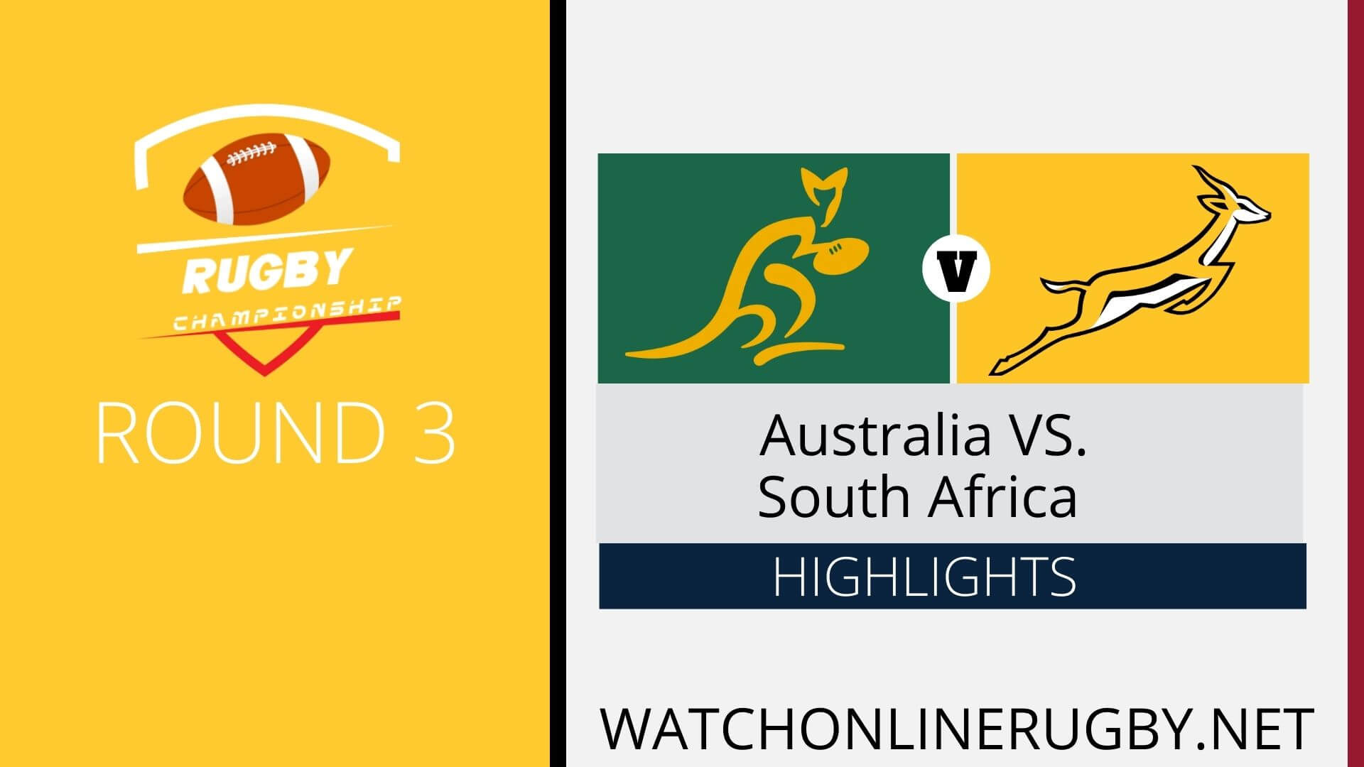Australia Vs South Africa Rugby Championship 2022 RD 3
