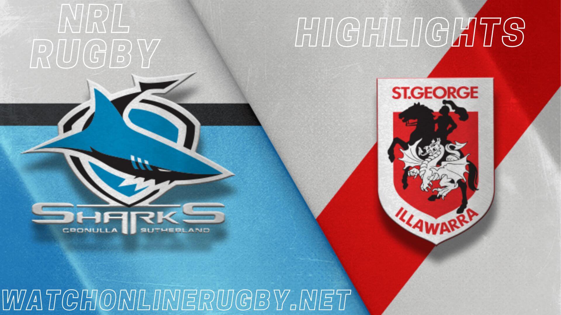 Sharks Vs Dragons Highlights RD 21 NRL Rugby